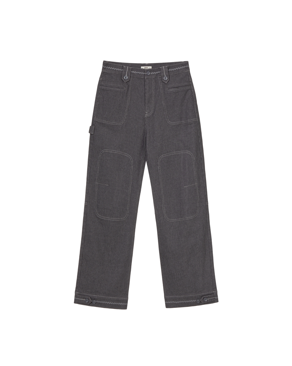 STRIPE WORK PANTS [CHARCOAL]