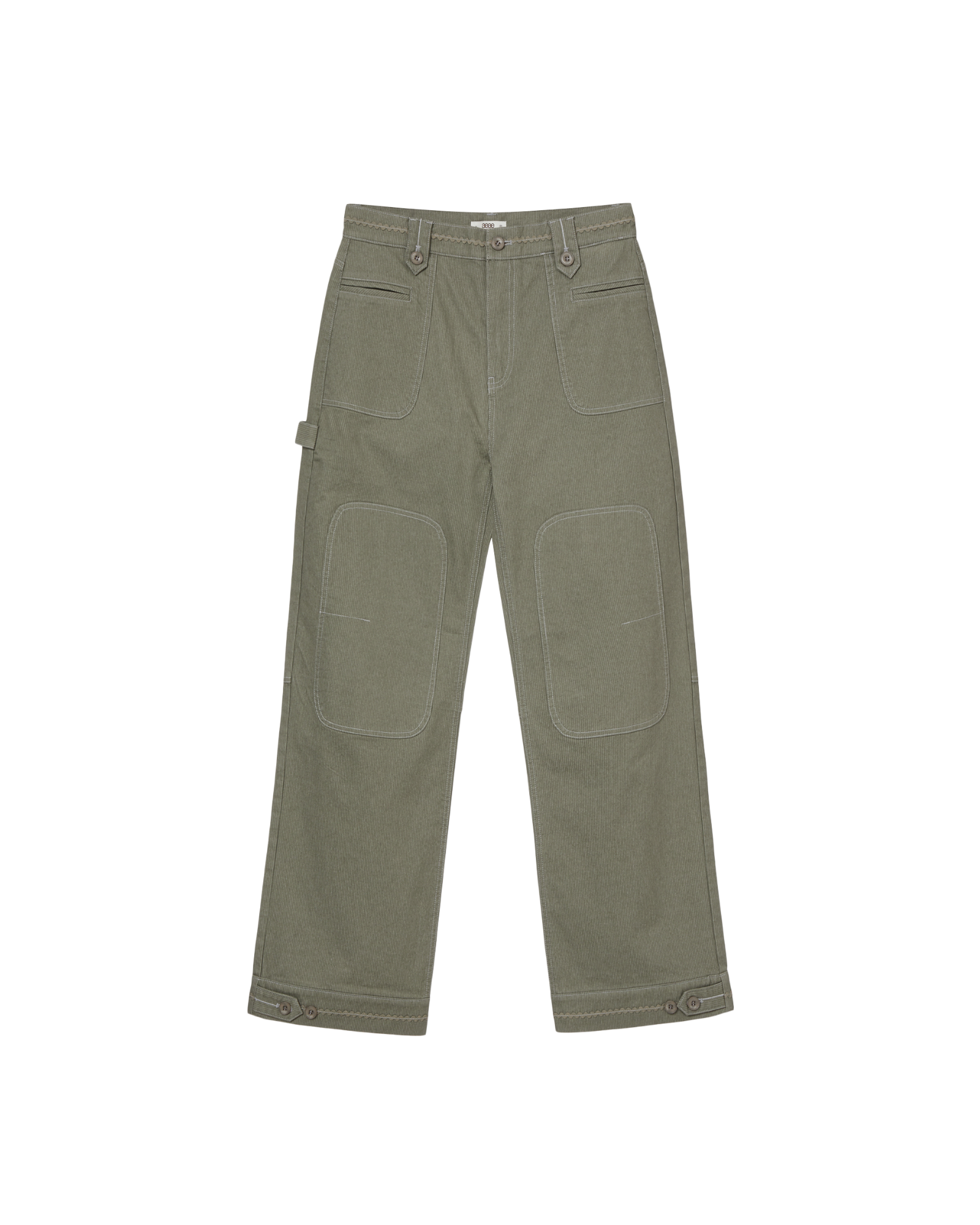 STRIPE WORK PANTS [OLIVE]