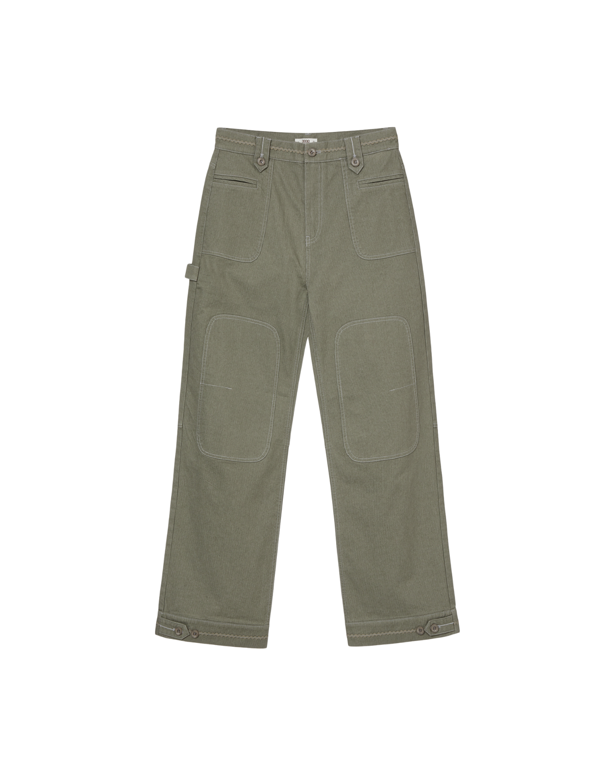 STRIPE WORK PANTS [OLIVE]