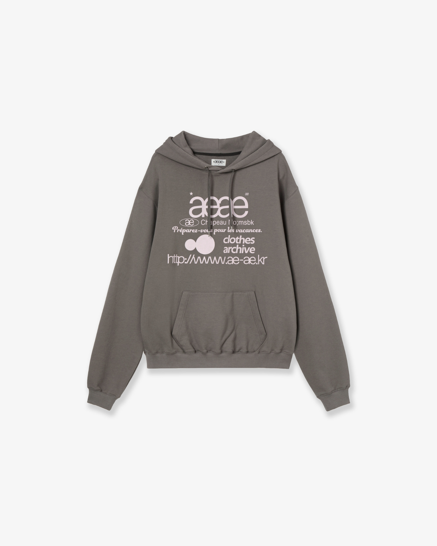 WEB LOGO LOOSED HOODIE [TAUPE]