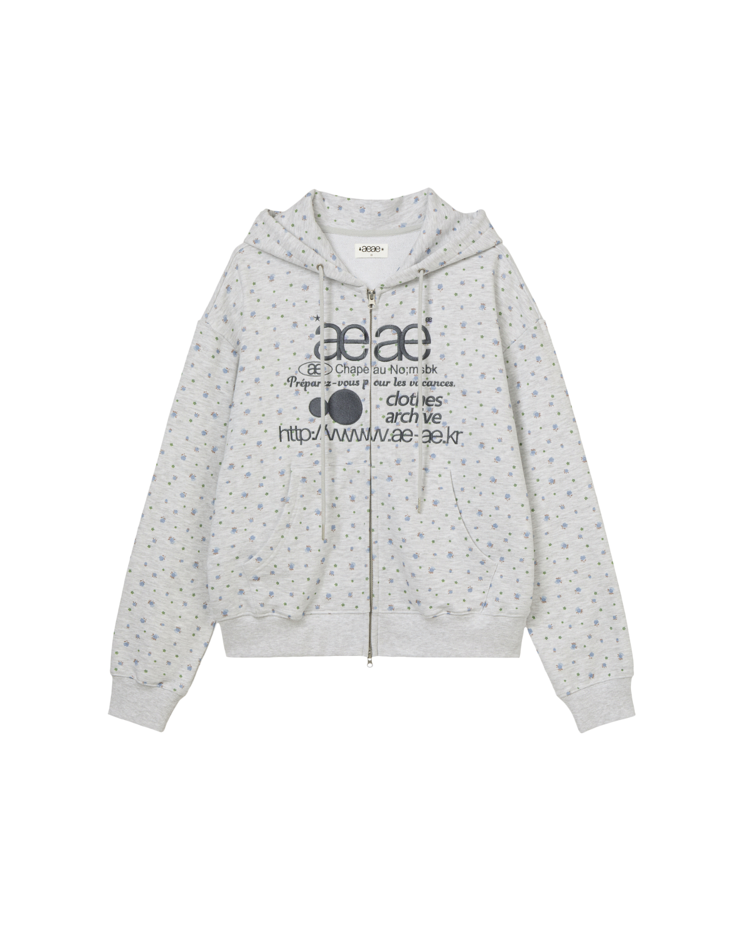 【予約商品】WEB LOGO FLOWER HOOD ZIP-UP [BLUE]