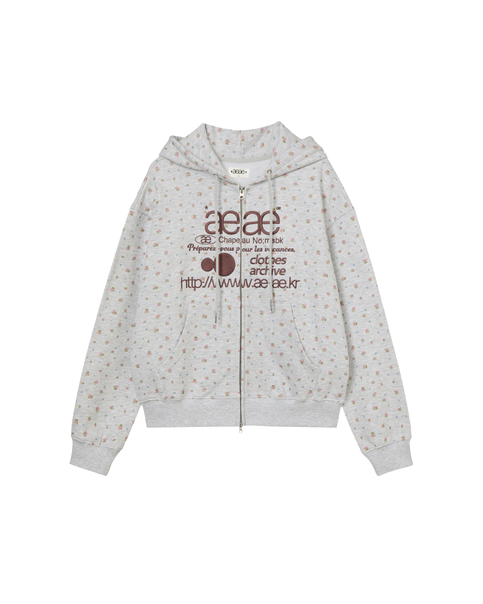 【予約商品】WEB LOGO FLOWER HOOD ZIP-UP [PINK]
