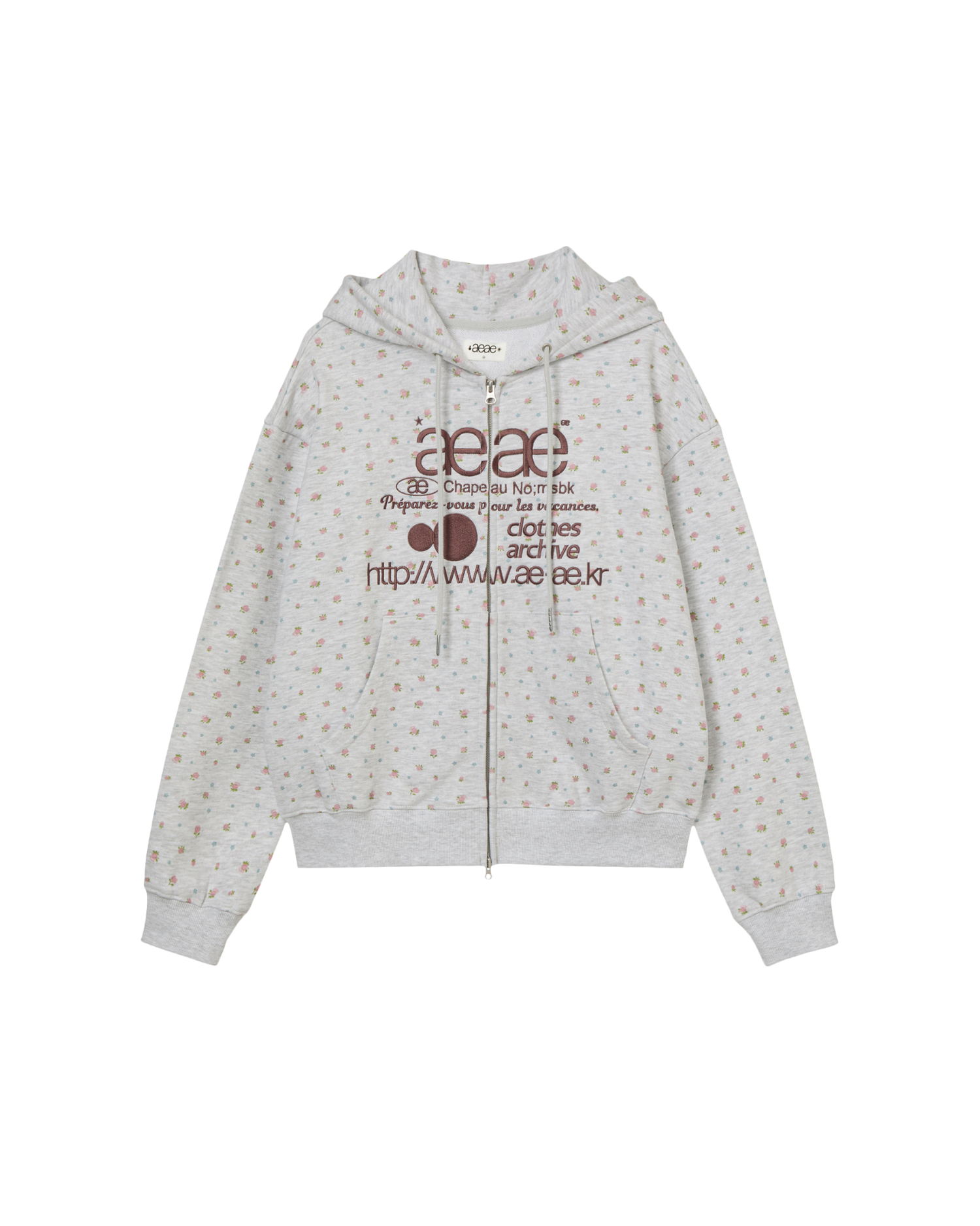 【予約商品】WEB LOGO FLOWER HOOD ZIP-UP [PINK]