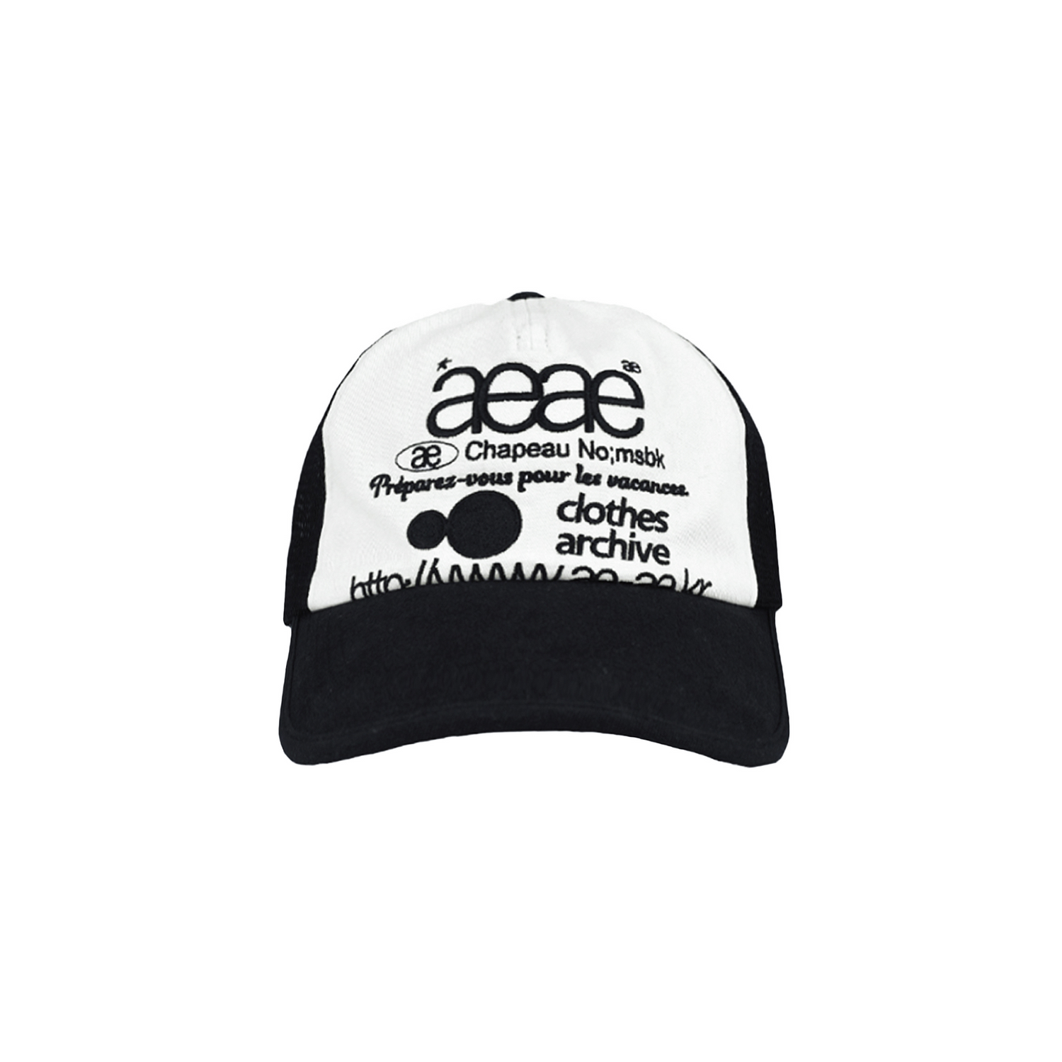 WEB LOGO MESH CAP [BLACK]