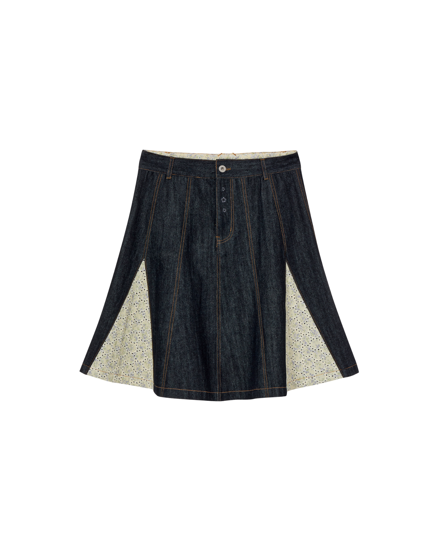 FLARE DENIM SKIRT [INDIGO]