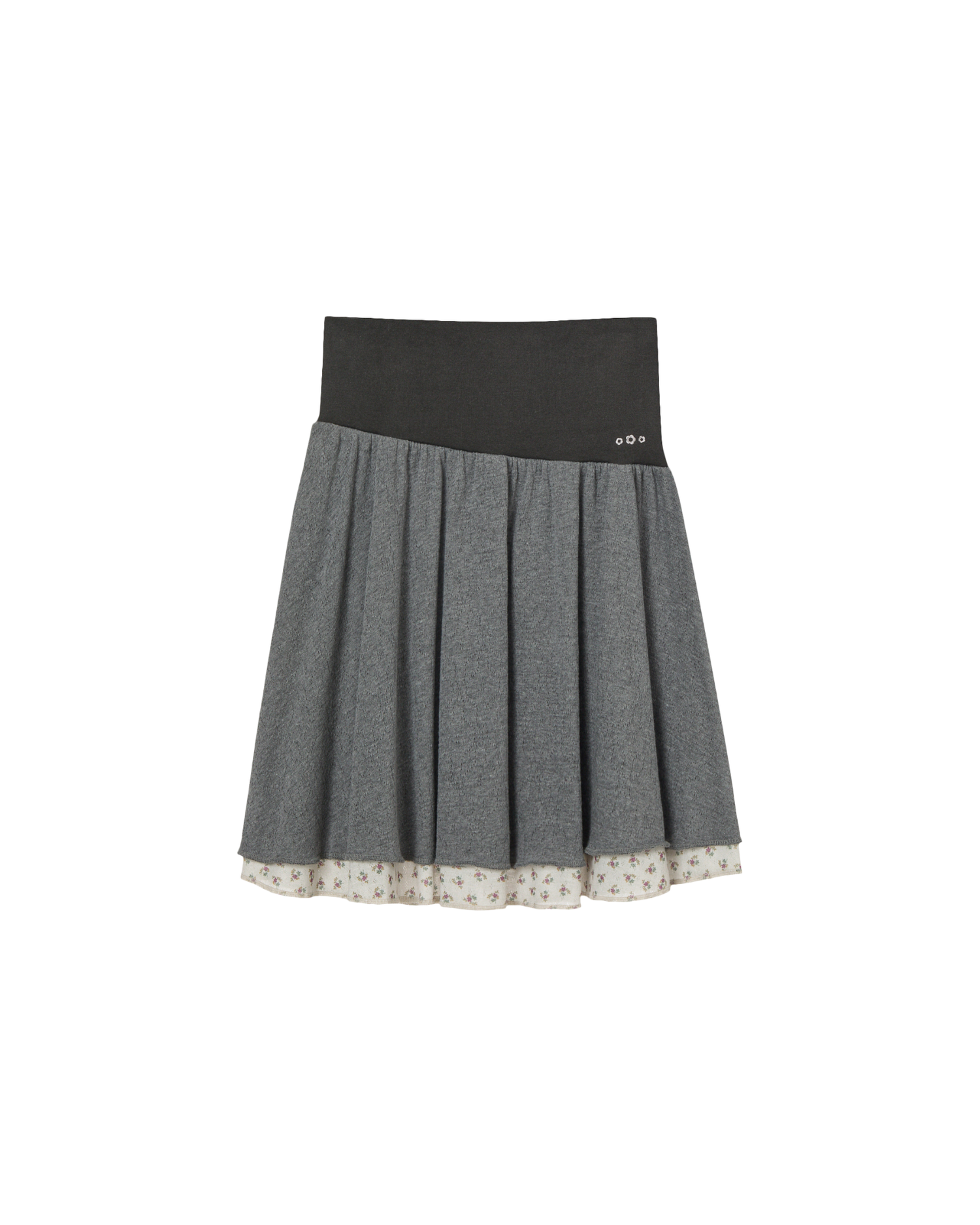 LAYERED SKIRT [CHARCOAL]