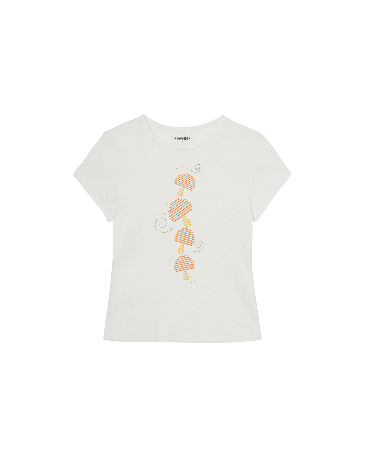 MUSHROOM HOTFIX TEE [WHITE]