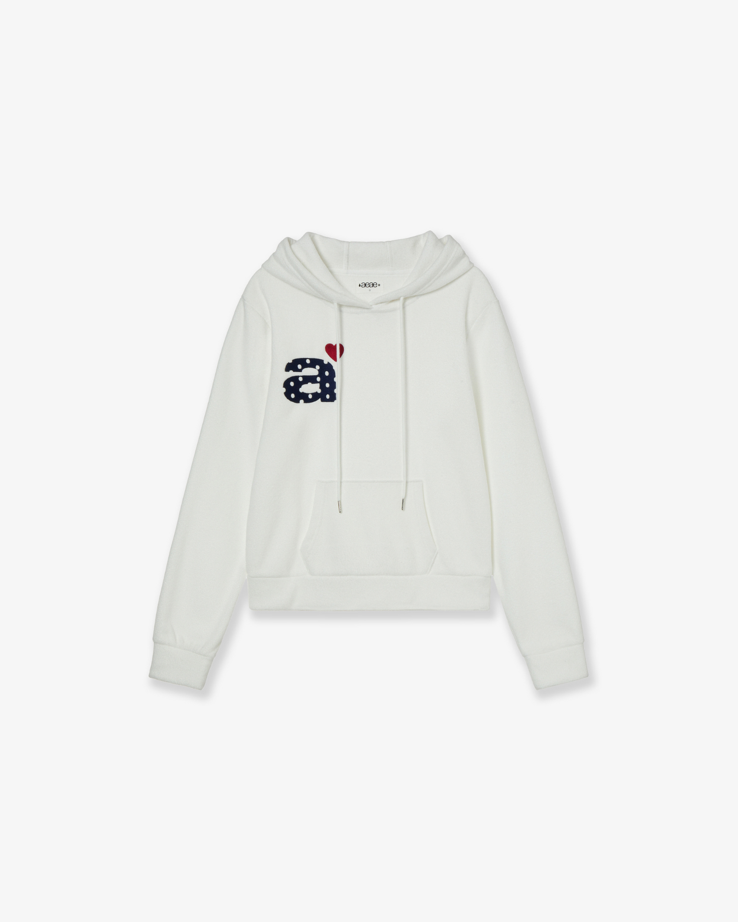 DOT SMALL LETTER LOGO FLEECE HOODIE [WHITE]