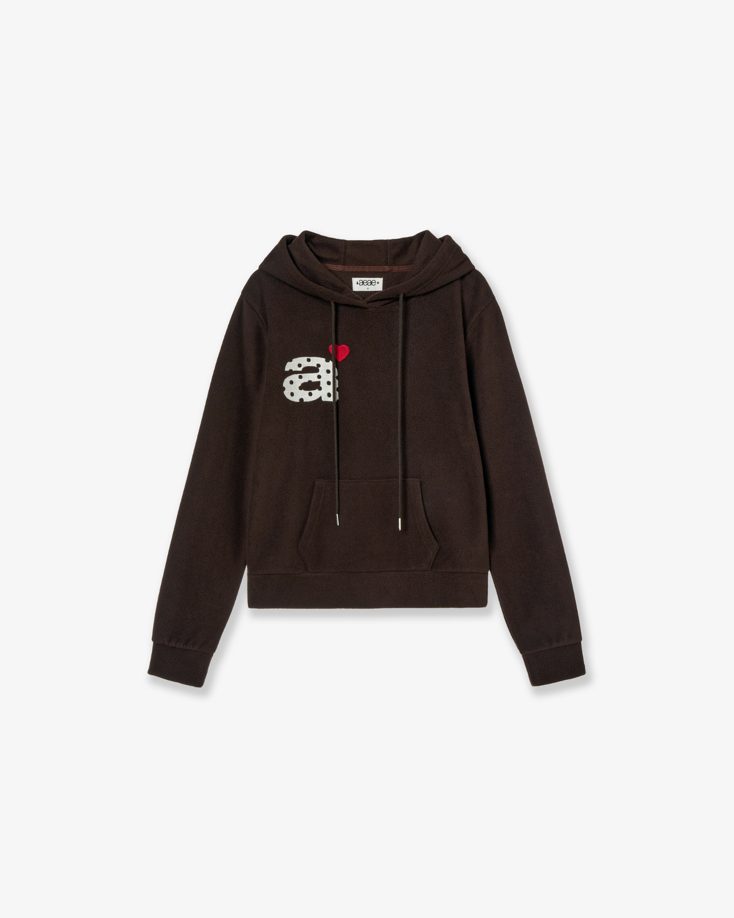 DOT SMALL LETTER LOGO FLEECE HOODIE [BROWN]