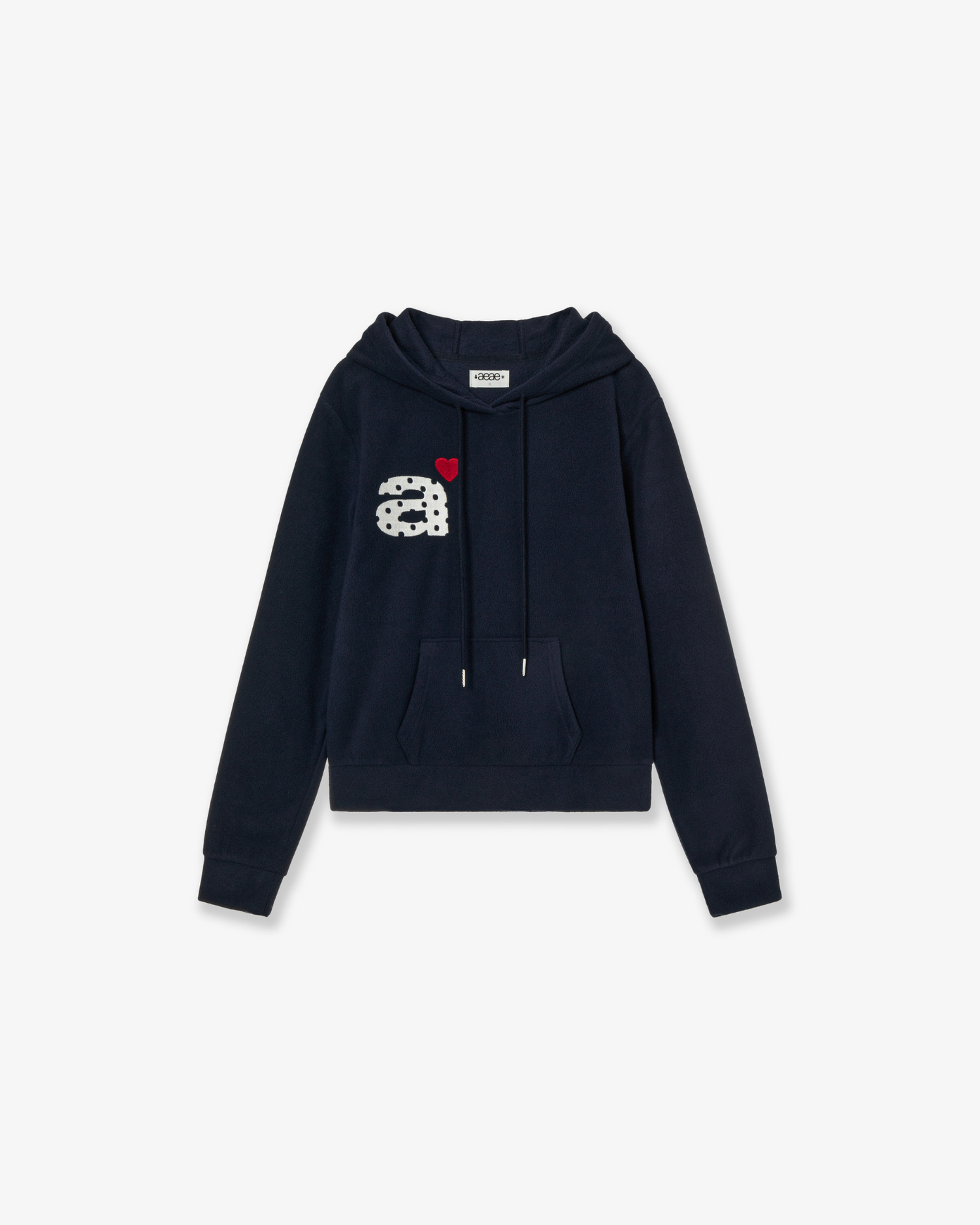 DOT SMALL LETTER LOGO FLEECE HOODIE [NAVY]