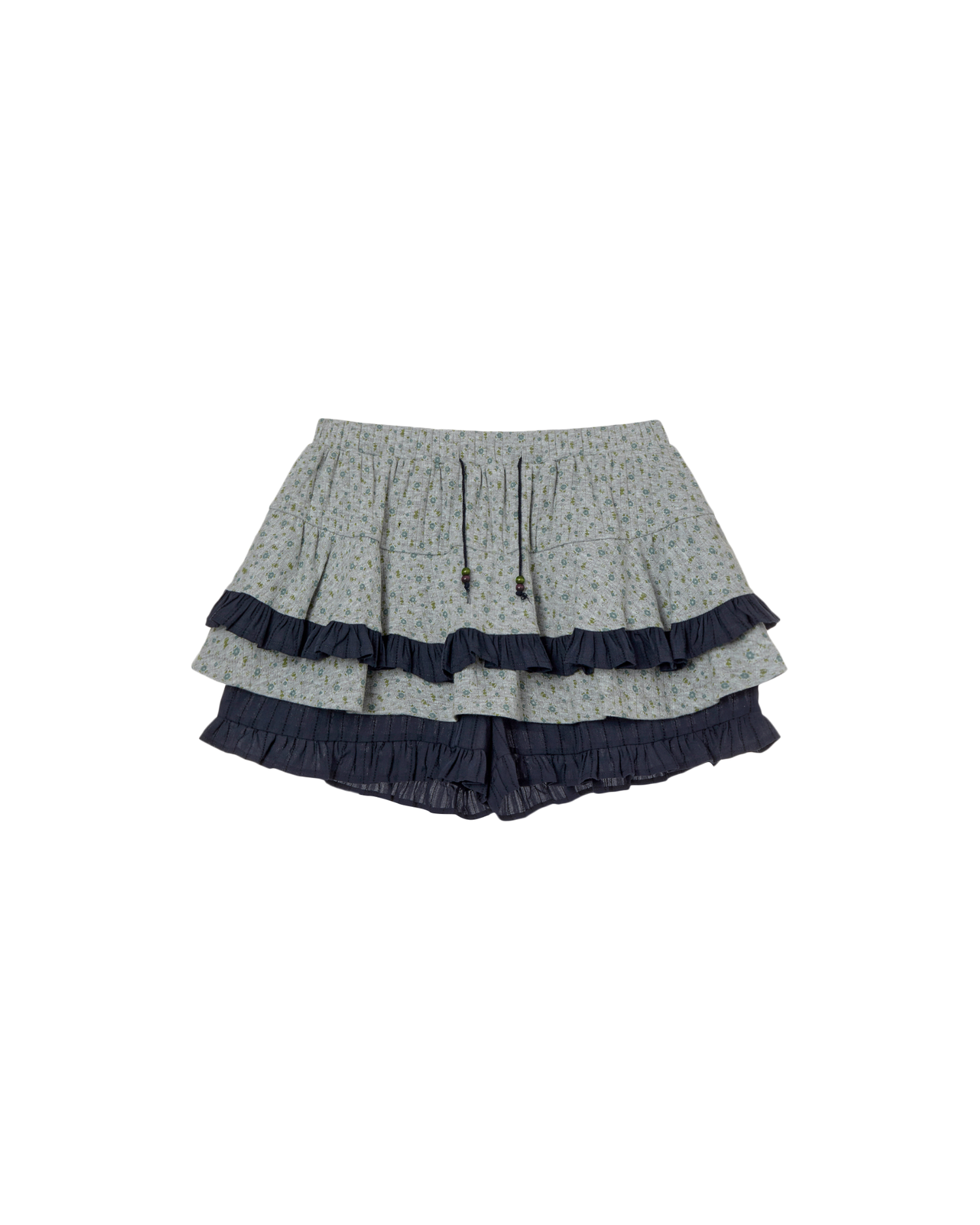 SKIRT MINI SHORTS [MELANGE GREY]