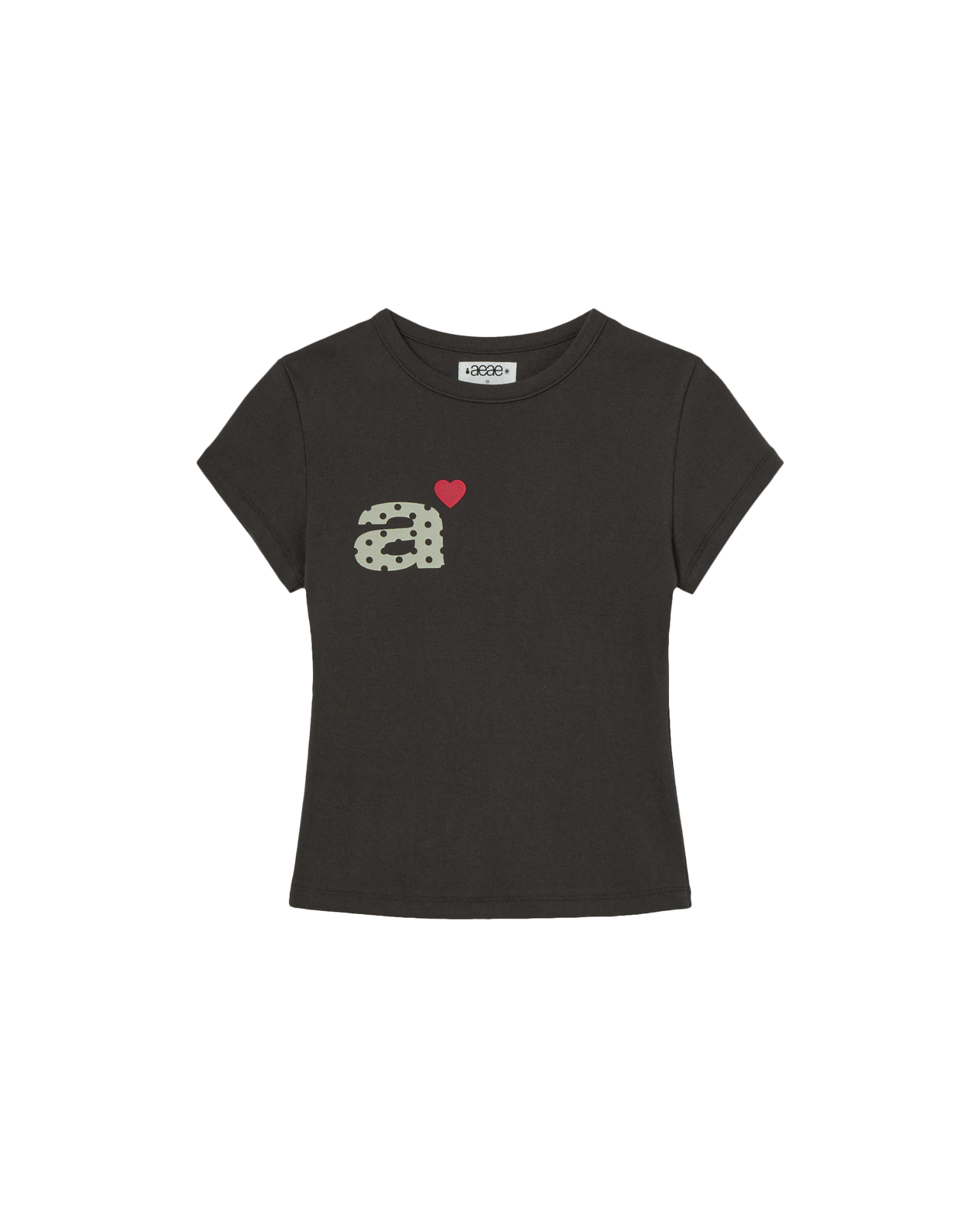 DOT SMALL LETTER TEE [DARK BROWN]
