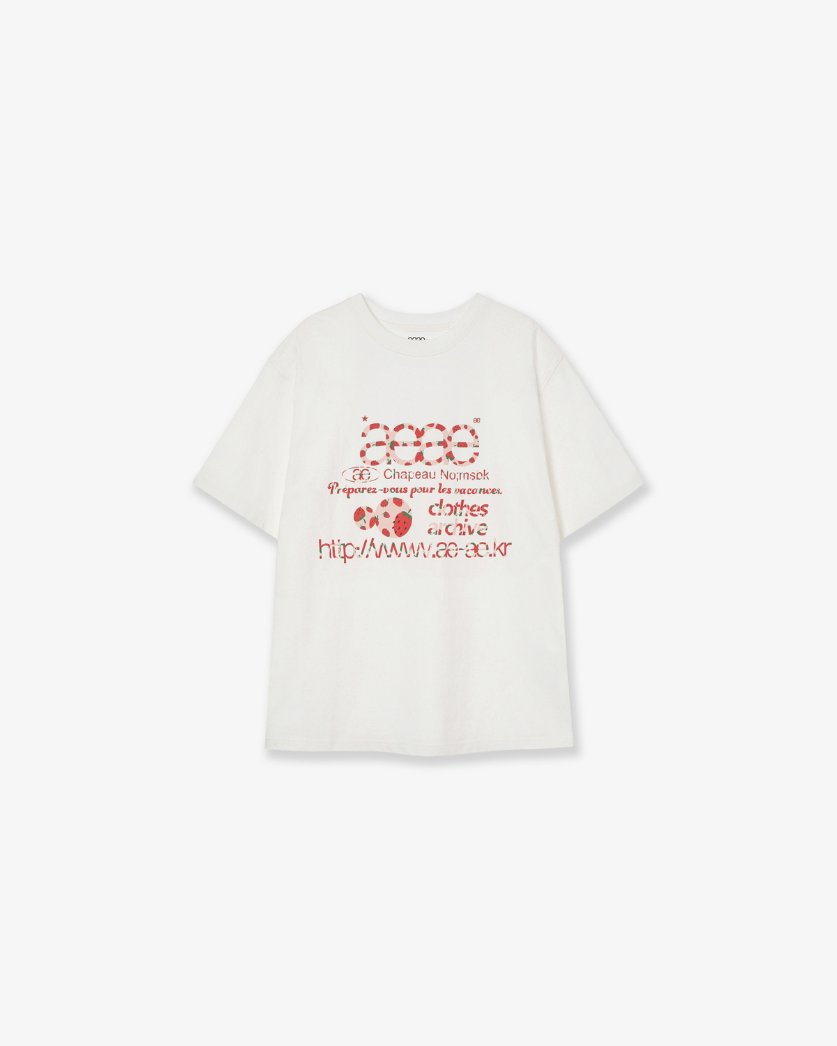 トップス AEAE STRAWBERRY TEE(GREY) WEB LOGO T-SHIRTS [STRAWBERRY] – aeae JAPAN