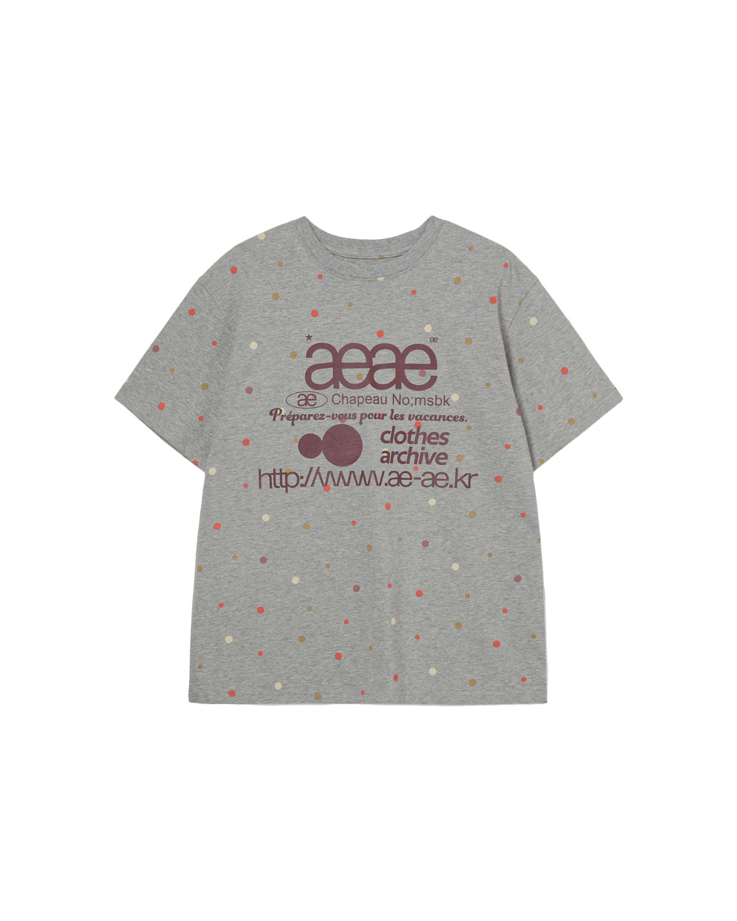 WEB LOGO COLOR DOT T-SHIRTS [MELANGE GREY]