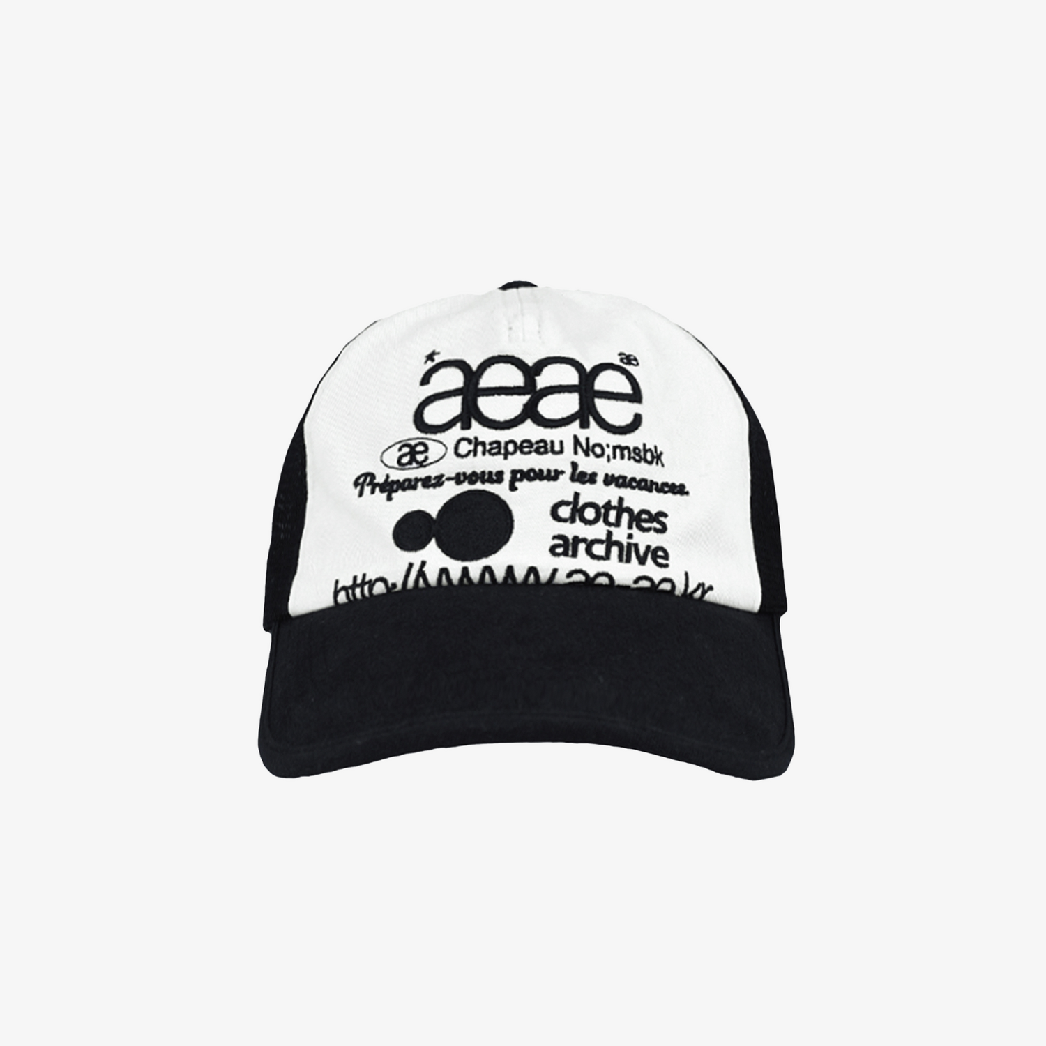 WEB LOGO MESH CAP [BLACK]