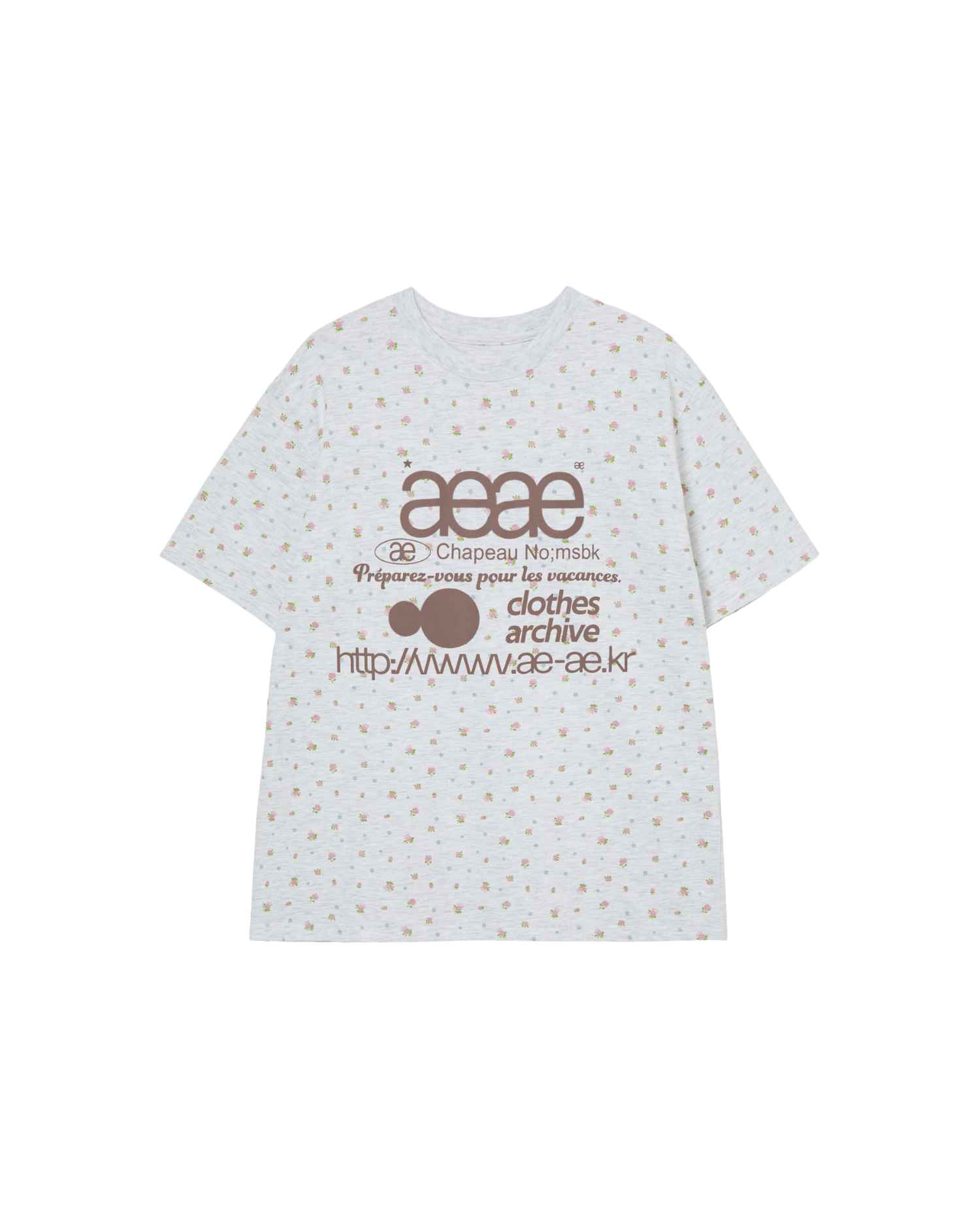 WEB LOGO FLOWER T-SHIRTS [LIGHT GREY]