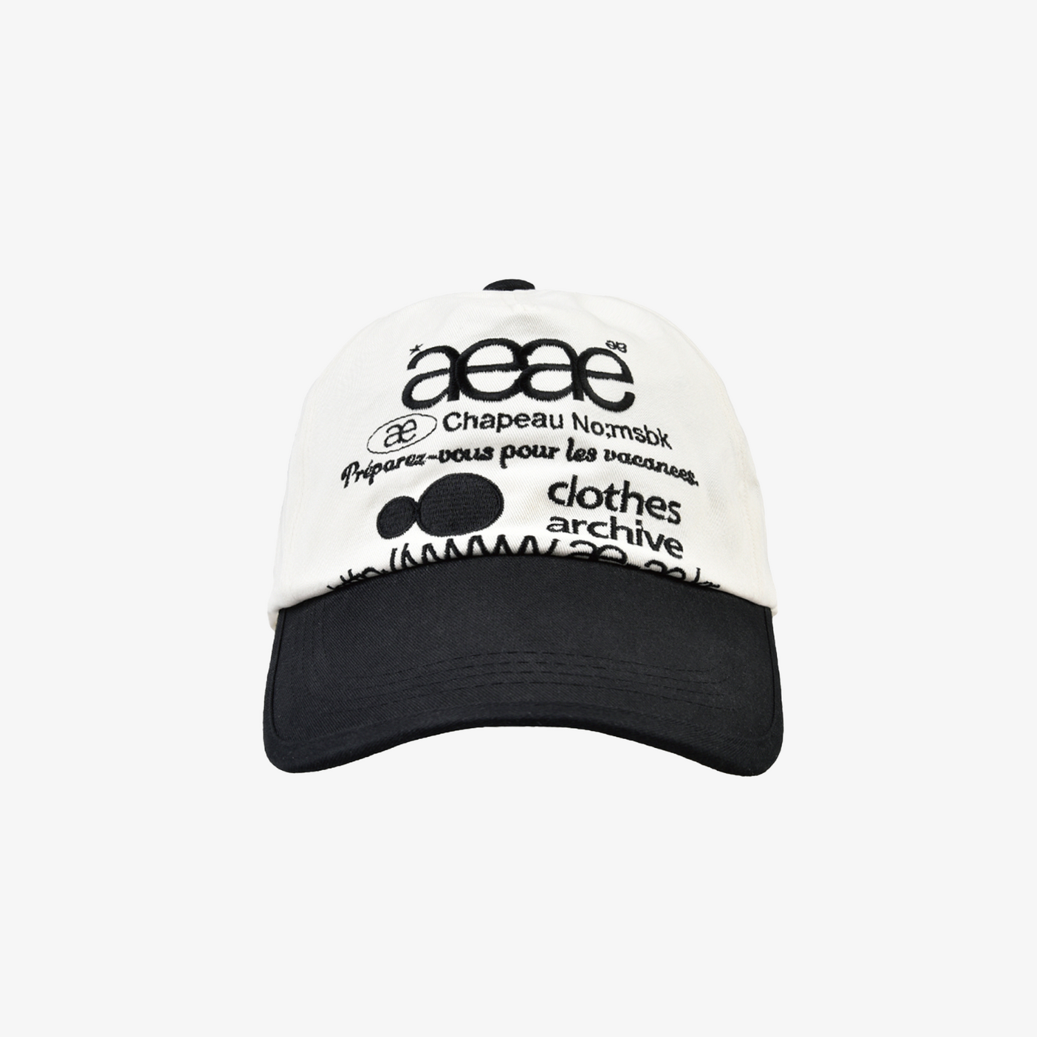 WEB LOGO TWO TONE BALL CAP [WHITE/BLACK]
