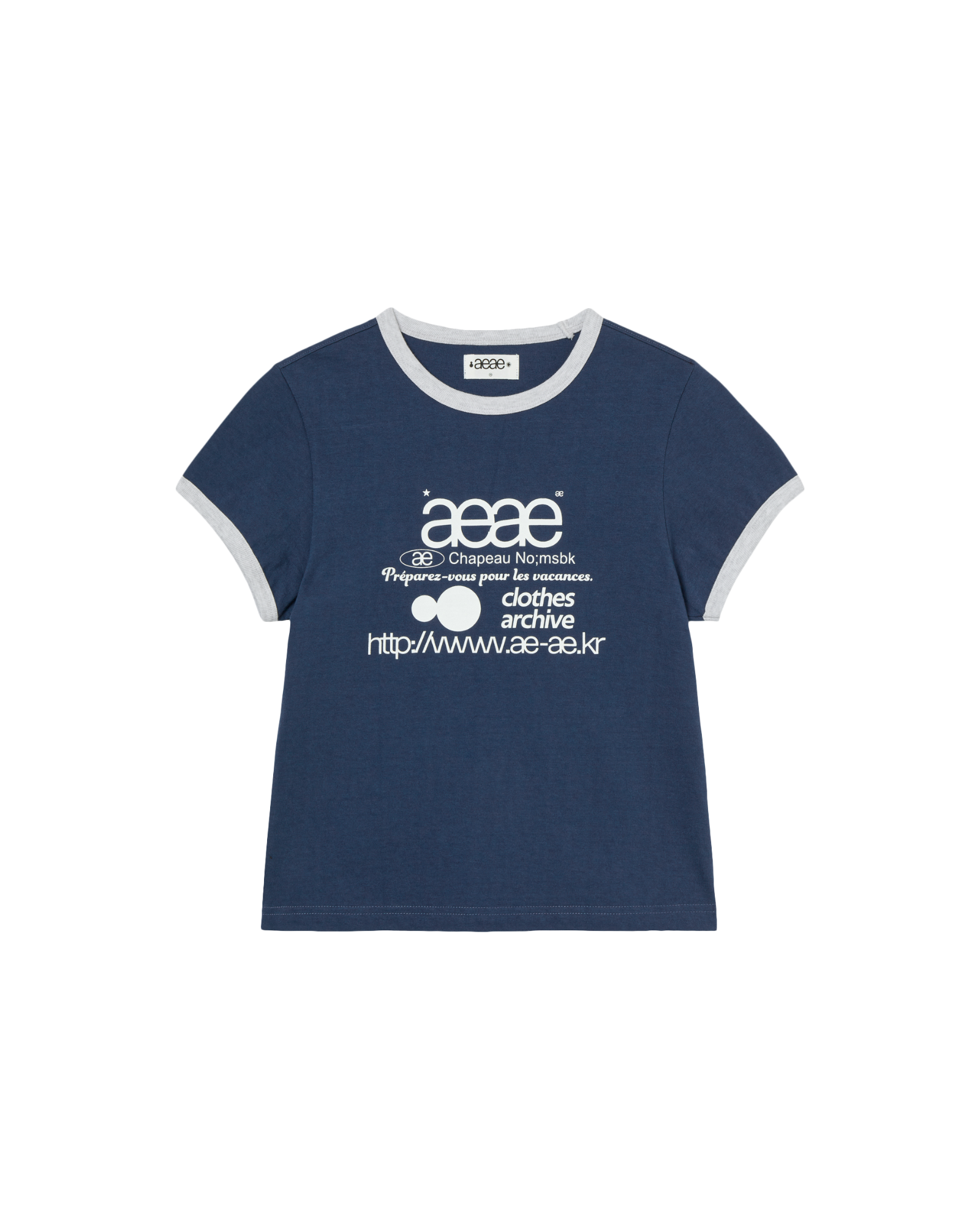WEB LOGO RINGER TEE [INDIGO]