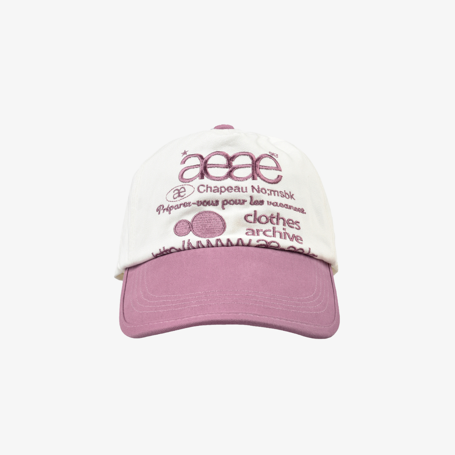 WEB LOGO TWO TONE BALL CAP [WHITE/PINK]