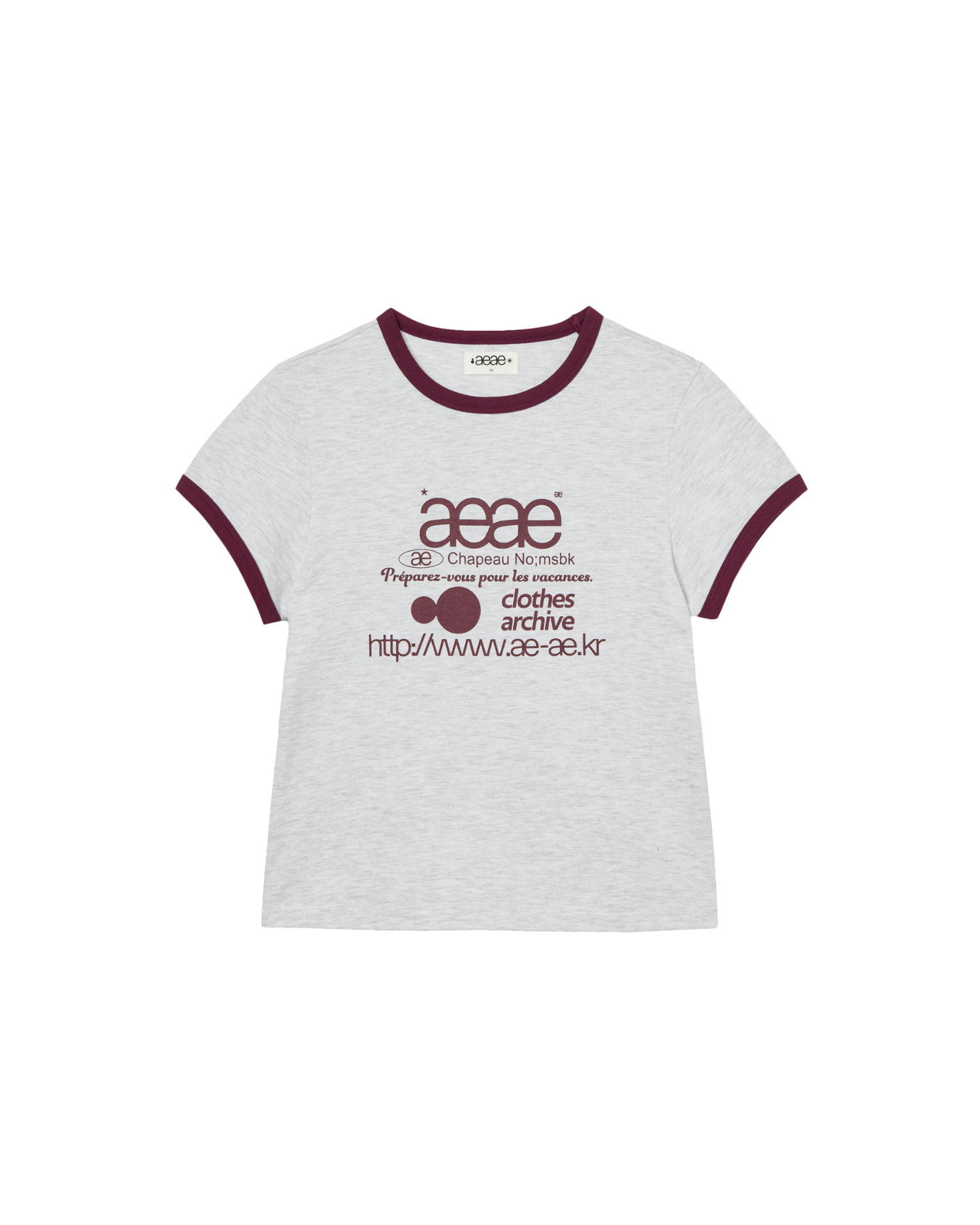 WEB LOGO RINGER TEE [LIGHT GREY]