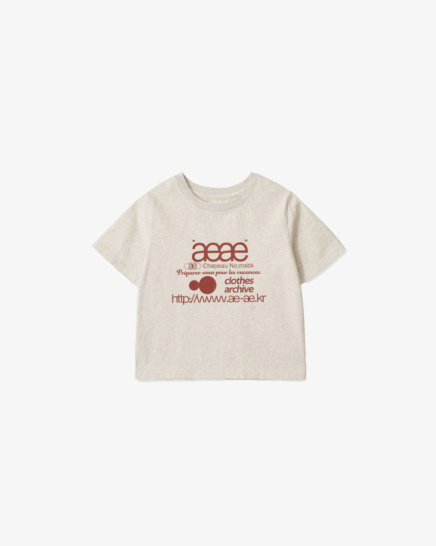 WEB LOGO CROP T-SHIRTS [OATMEAL]