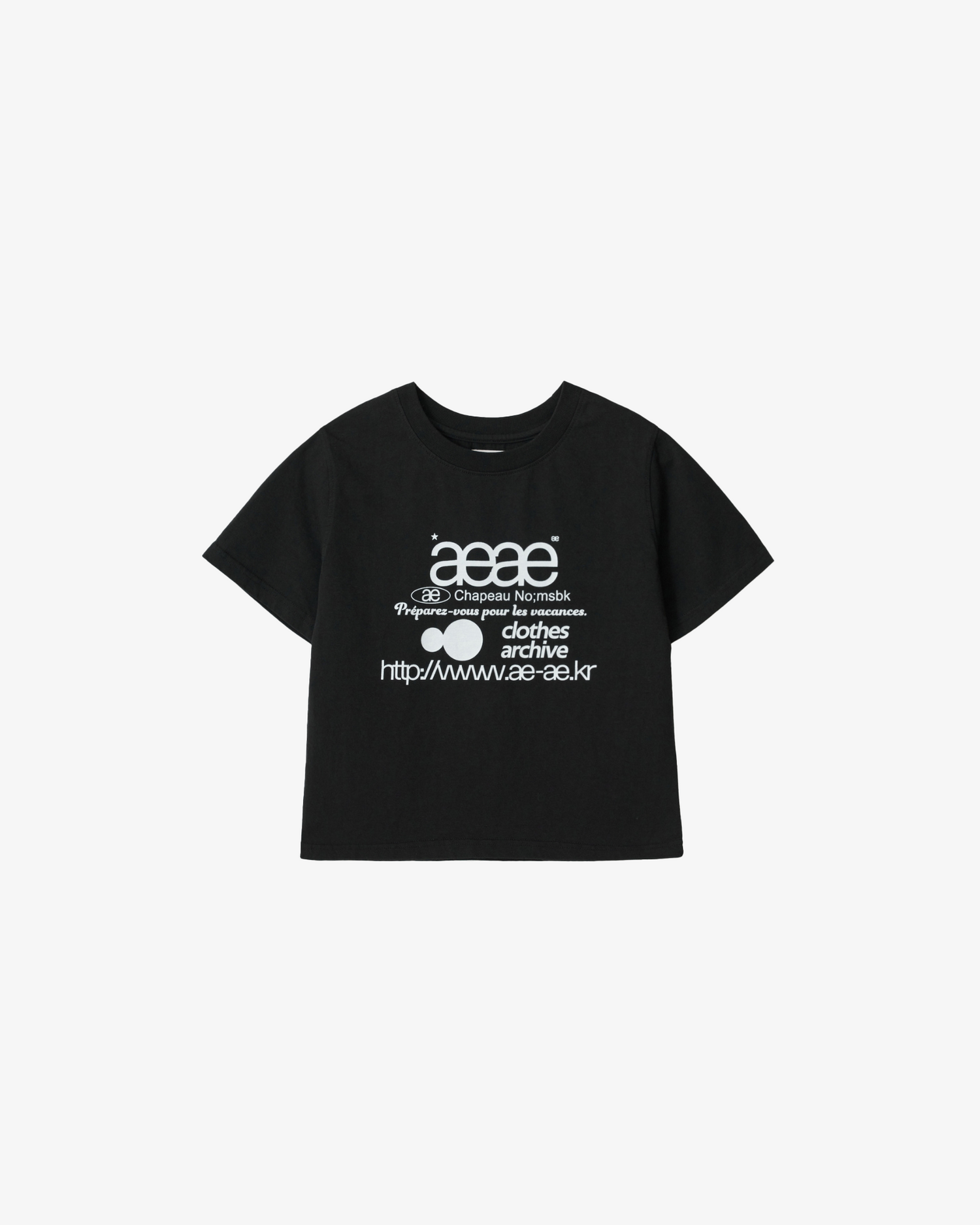 WEB LOGO CROP T-SHIRTS [BLACK]