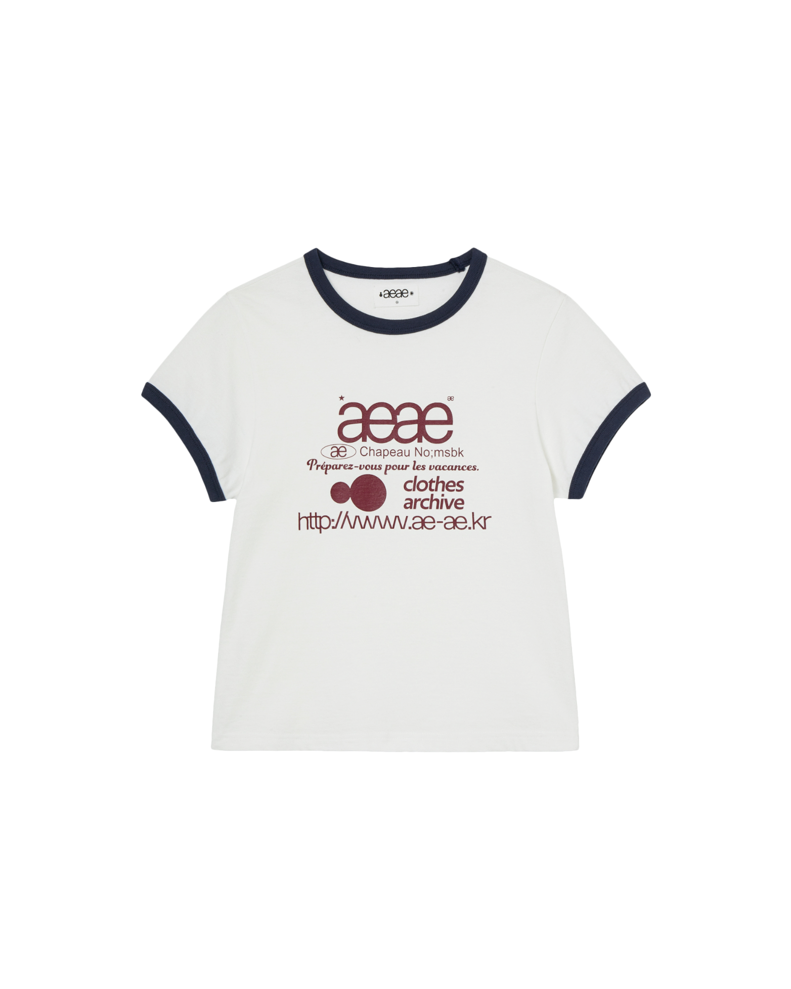WEB LOGO RINGER TEE [WHITE]
