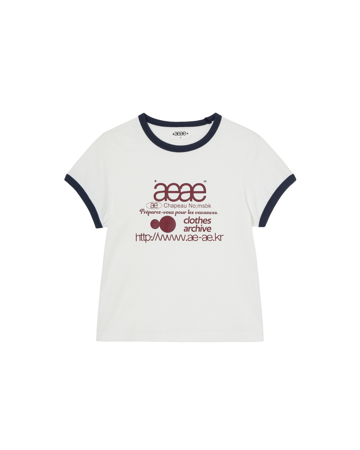 WEB LOGO RINGER TEE [WHITE]