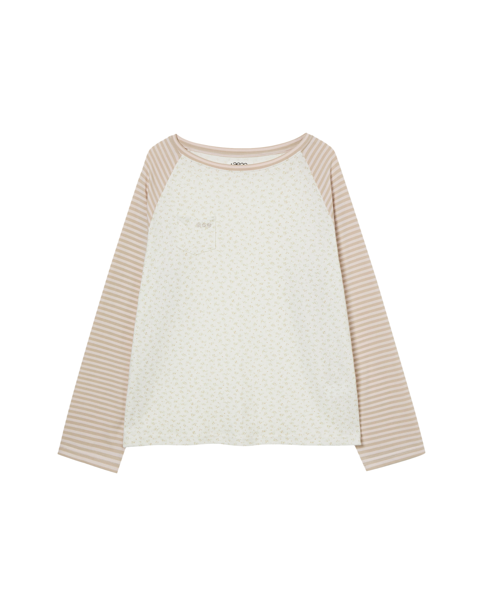 COZY FLOWER RAGLAN LONG SLEEVE [BEIGE]