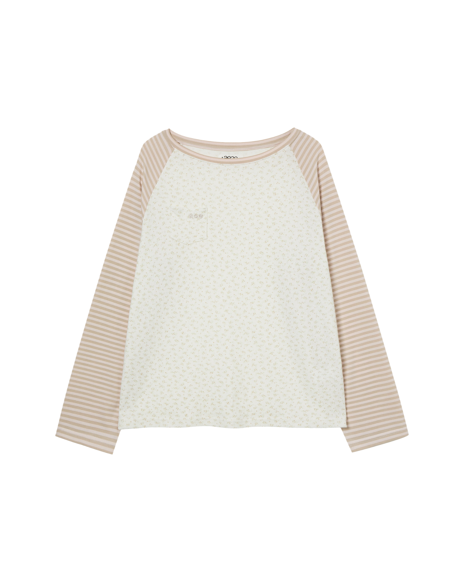 COZY FLOWER RAGLAN LONG SLEEVE [BEIGE]