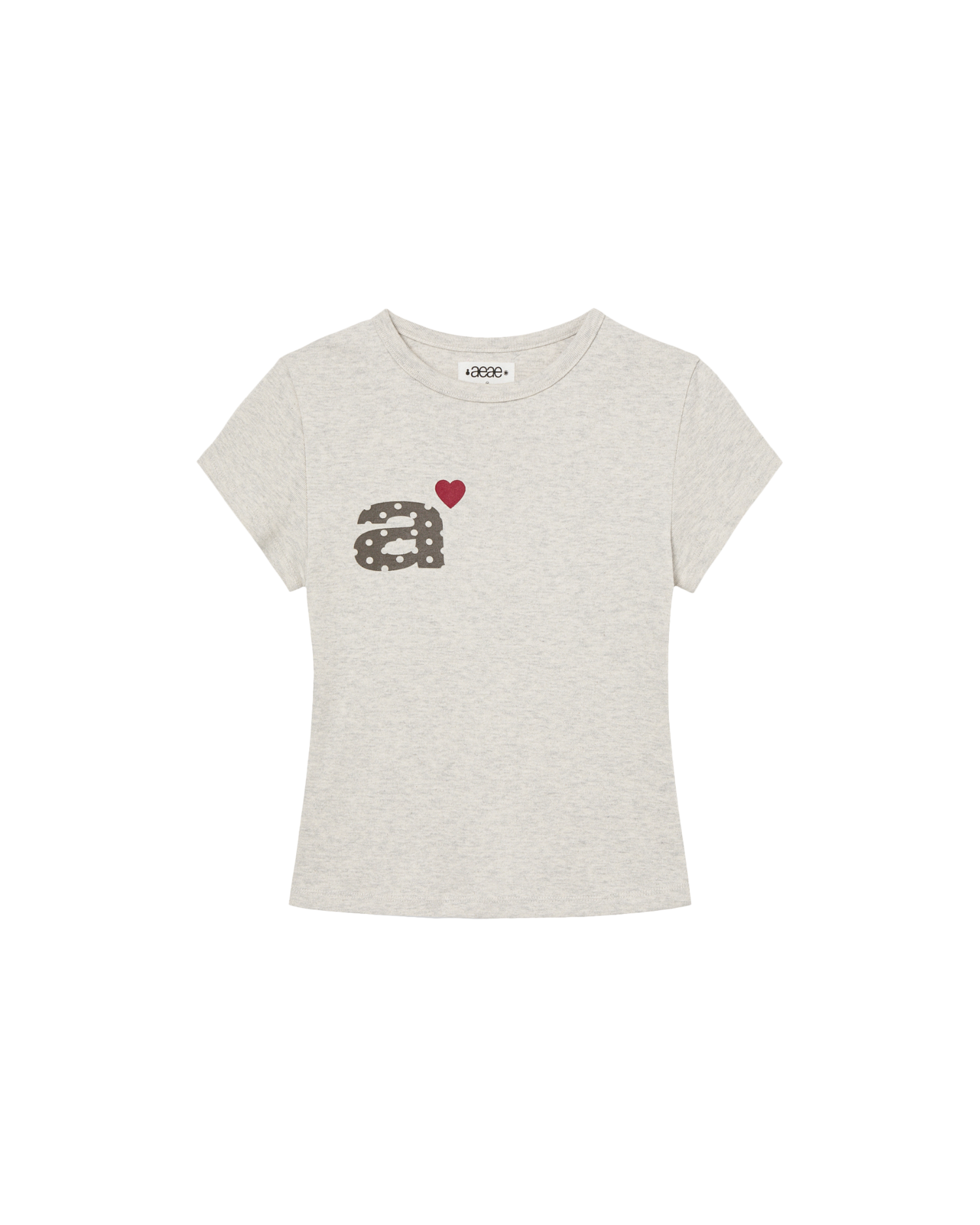 DOT SMALL LETTER TEE [OATMEAL]