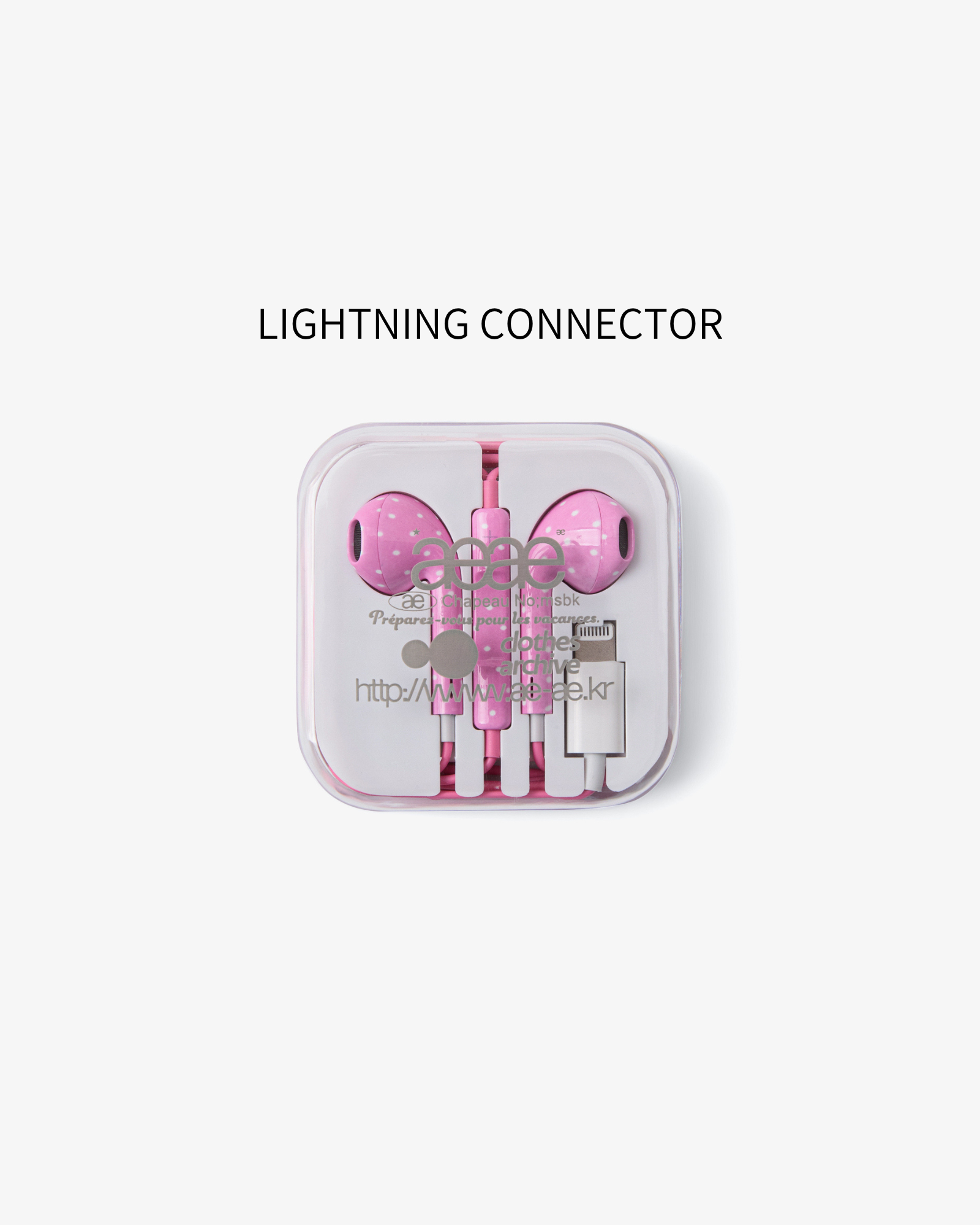 【2月下旬お届けアイテム】AE CUSTOM EARPHONES (LIGHTNING CONNECTOR) [PINK]