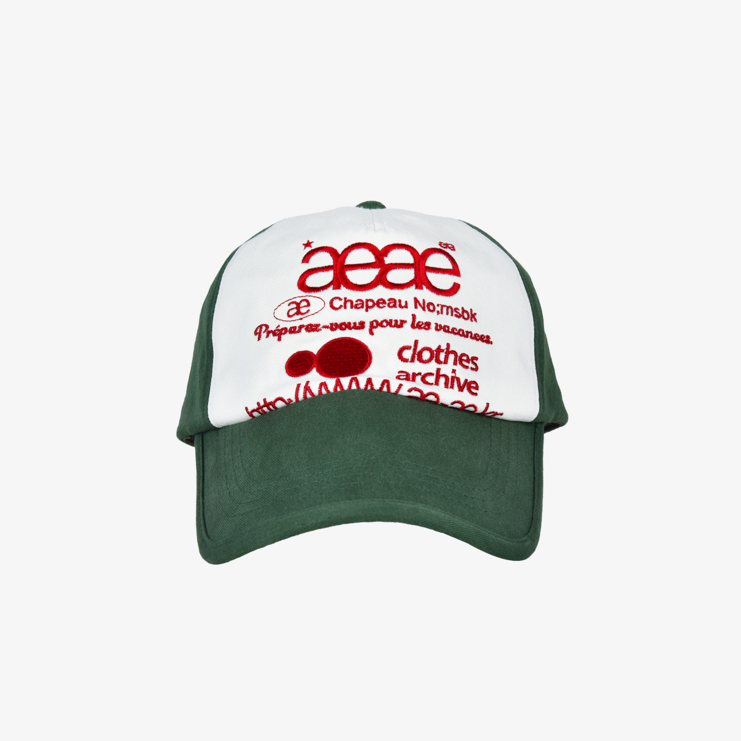 WEB LOGO 5 PANNEL BALL CAP [GREEN]