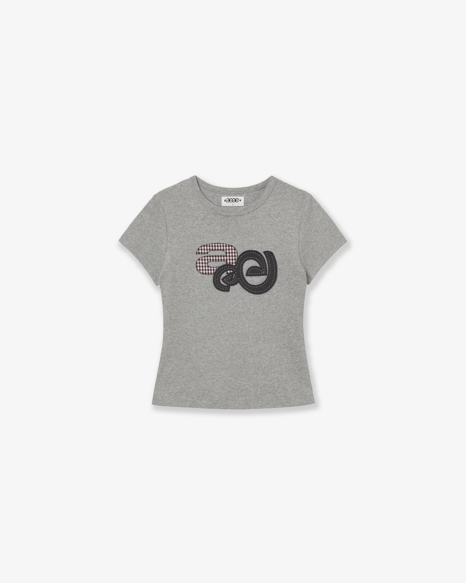 APPLIQUE LOGO TEE [MELANGE GREY]
