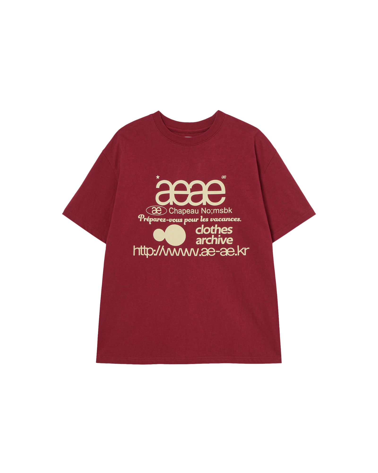 WEB LOGO T-SHIRTS [DEEP RED]