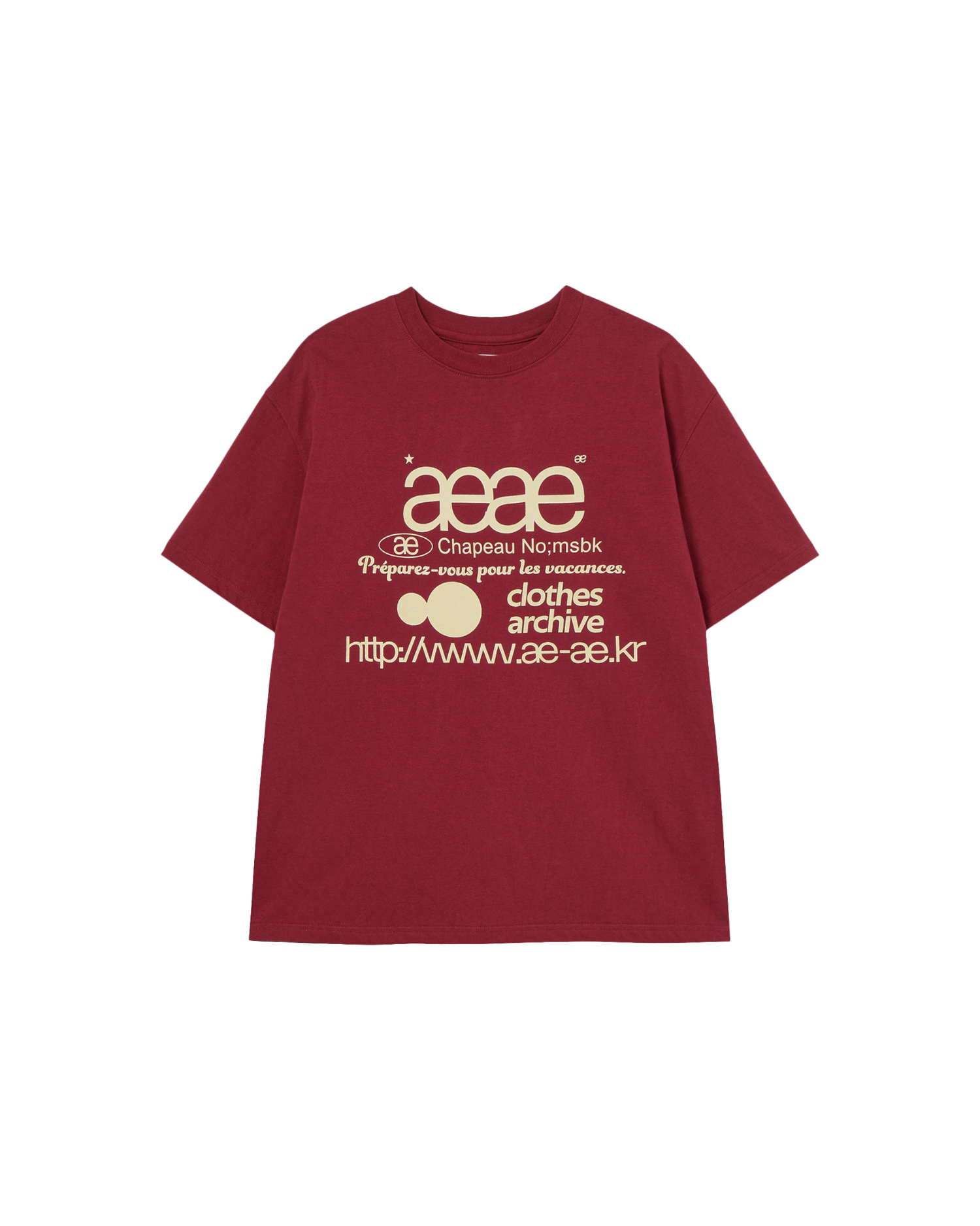 WEB LOGO T-SHIRTS [DEEP RED]