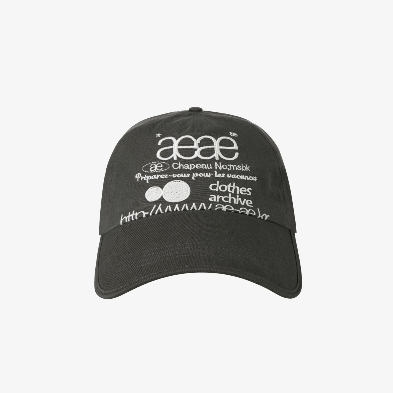 WEB LOGO 5 PANNEL BALL CAP [CHARCOAL]