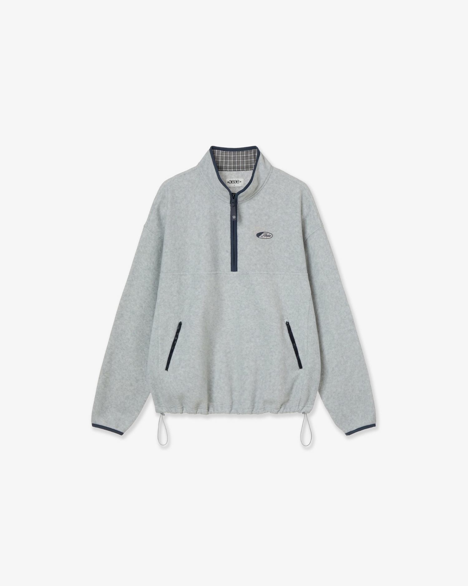 SYMBOL FLEECE ANORAK [LIGHT GREY]
