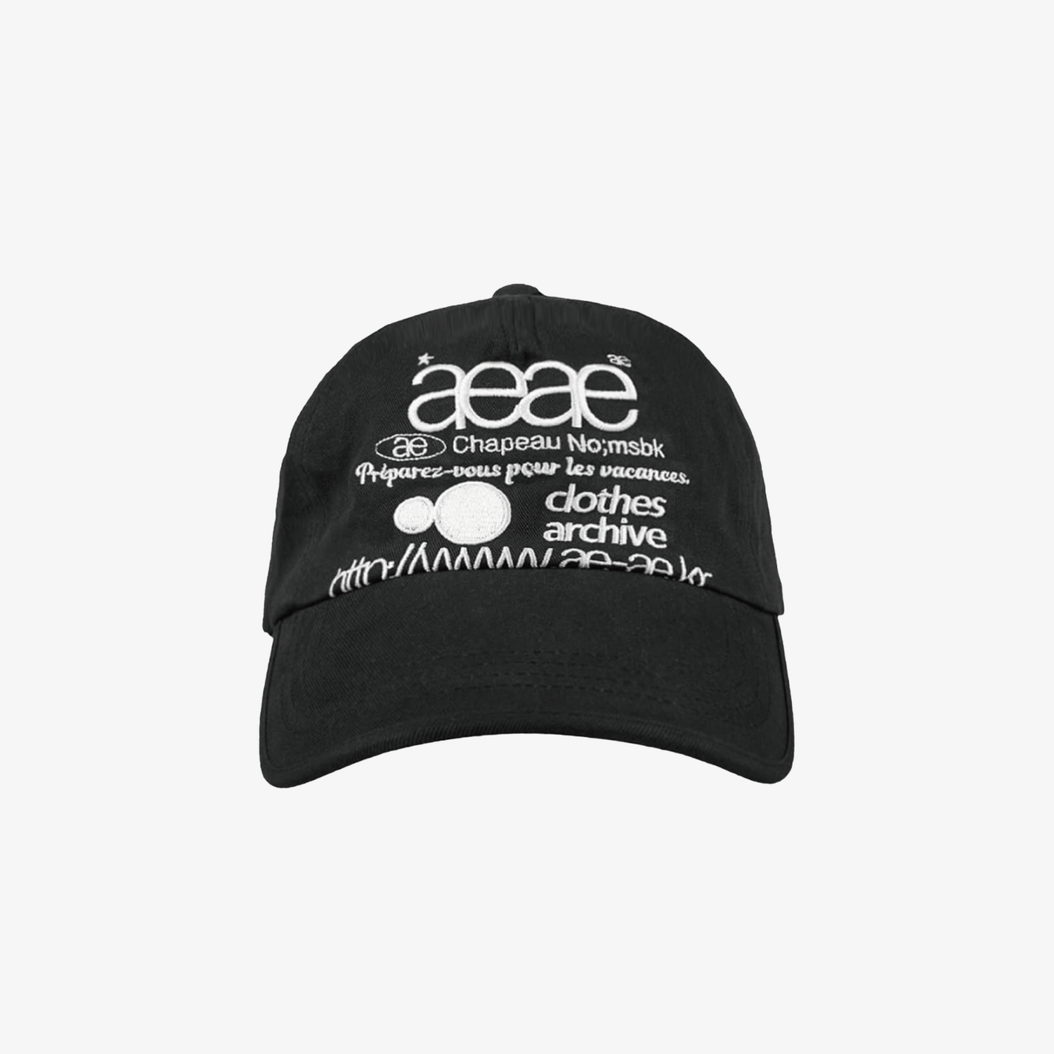 WEB LOGO 5 PANNEL CAP [BLACK]