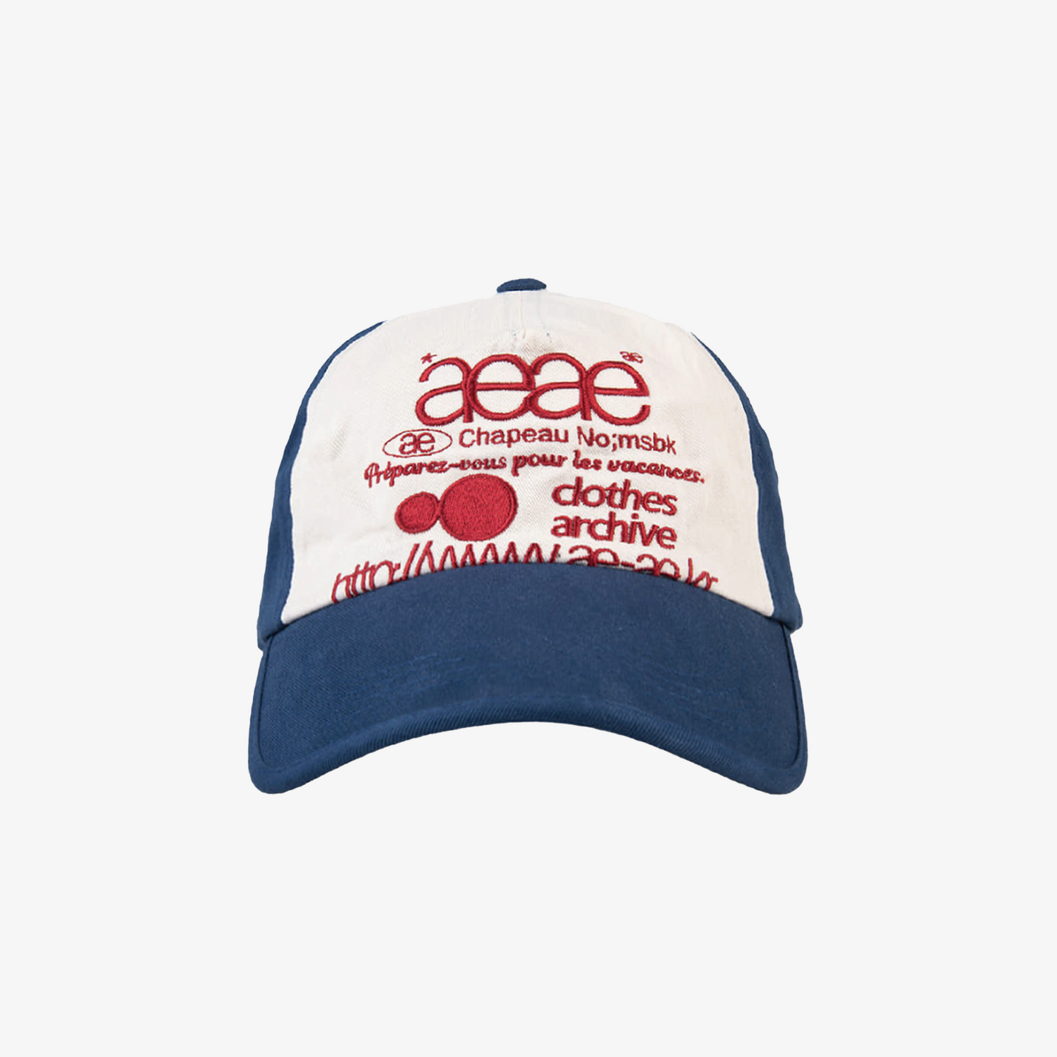 WEB LOGO 5 PANNEL CAP [BLUE/RED]