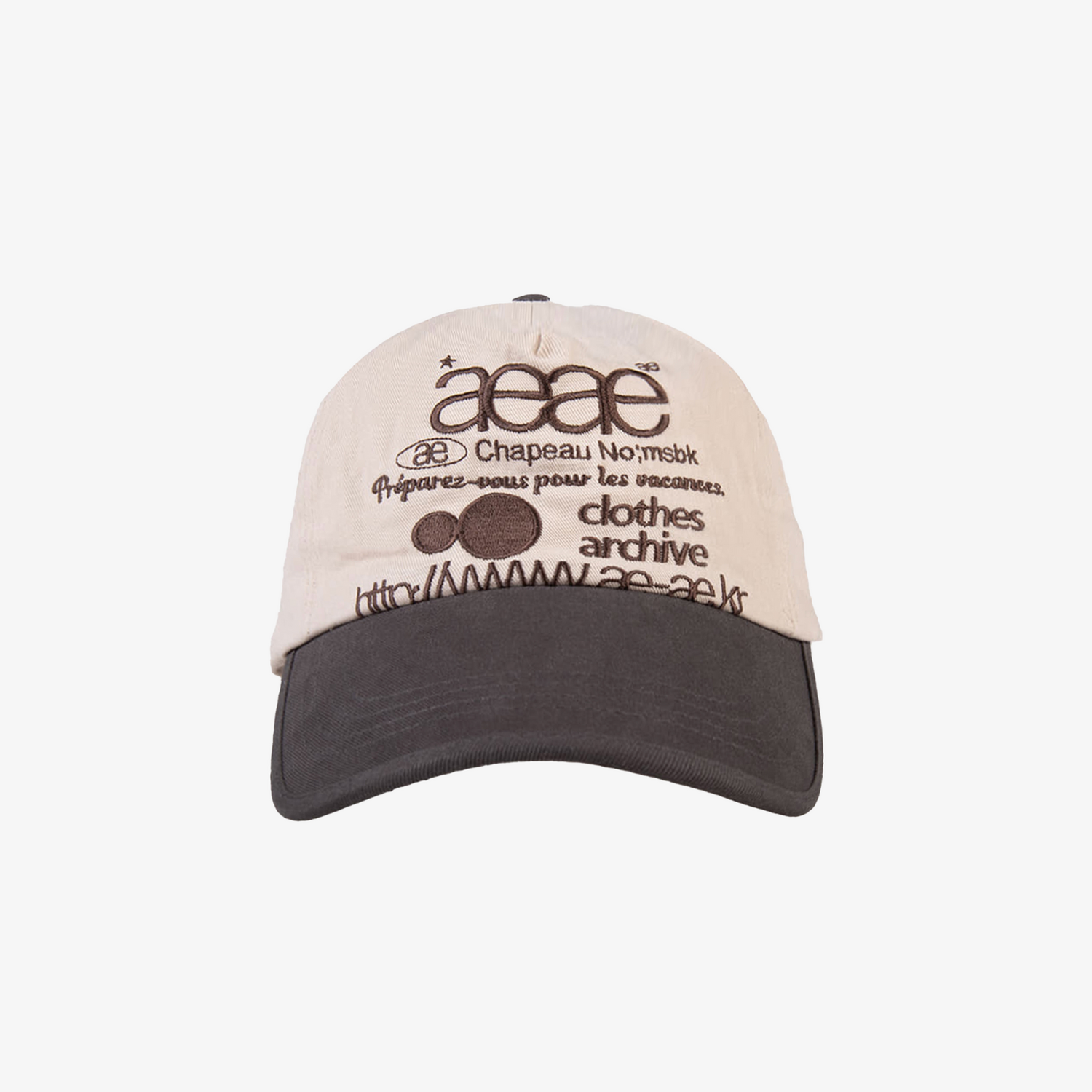 WEB LOGO 5 PANNEL CAP [CHARCOAL/MOCA]