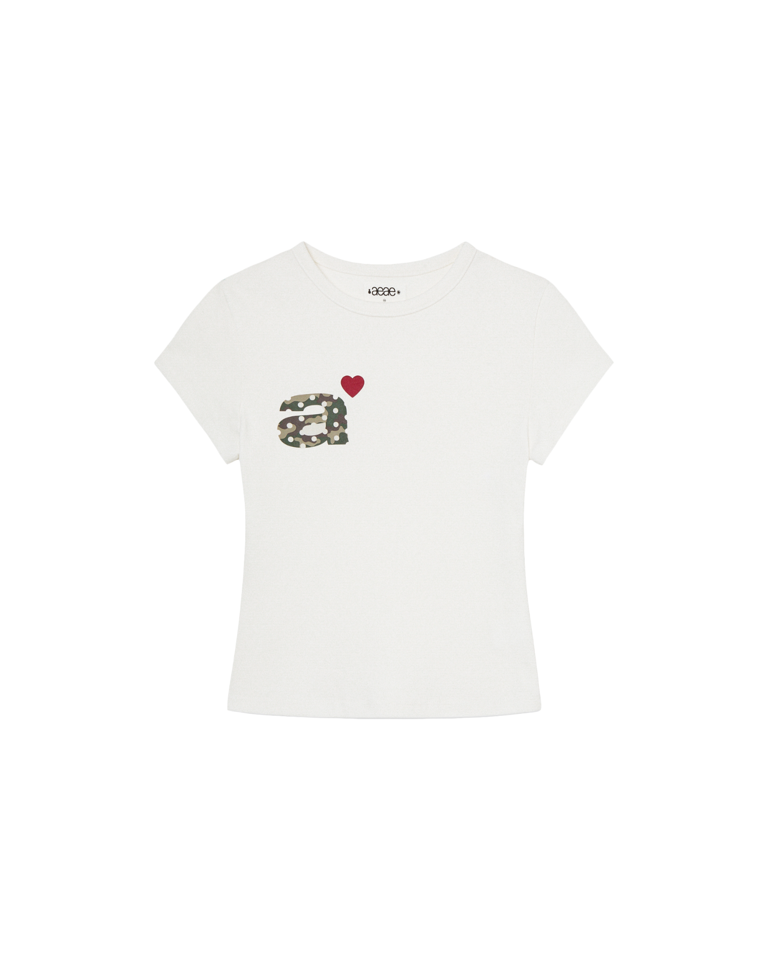 DOT SMALL LETTER TEE [WHITE/CAMO]