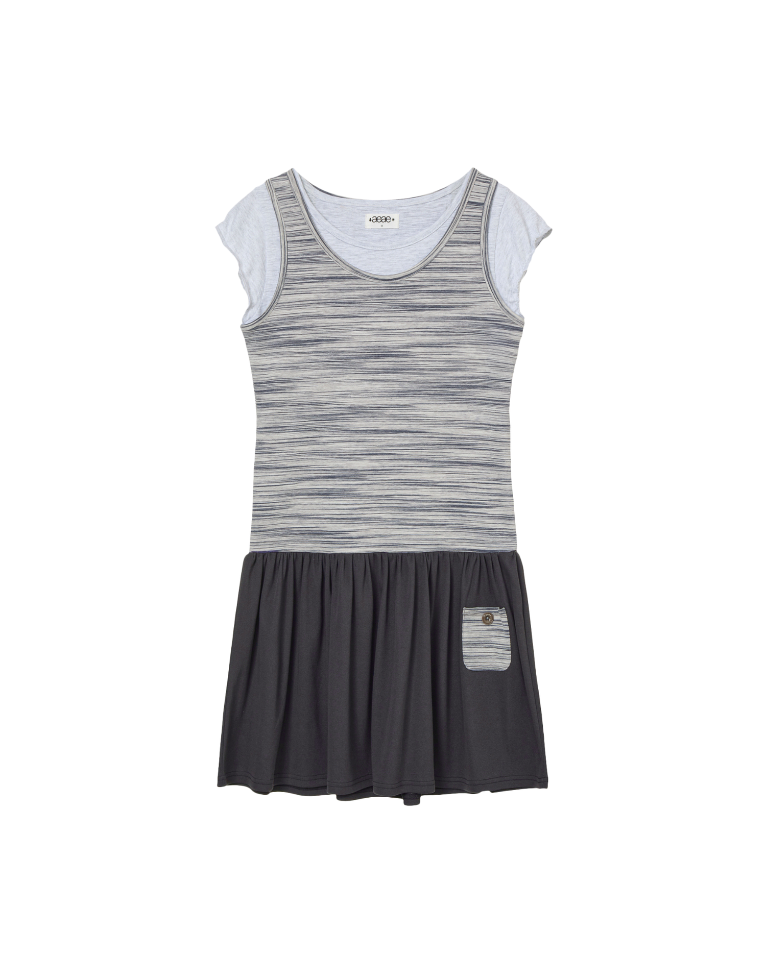 LAYERED TOP DRESS [NAVY]