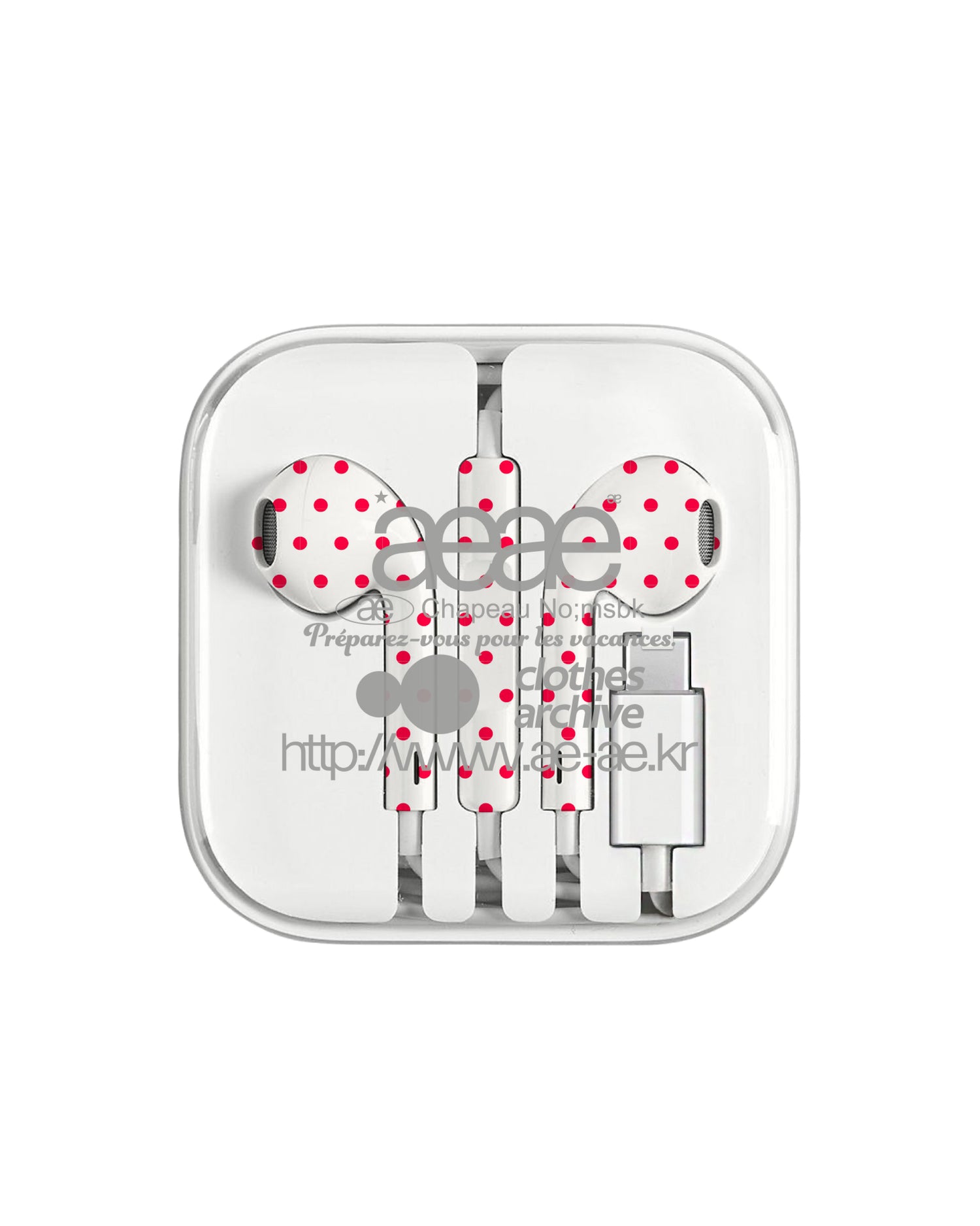 AE CUSTOM EARPHONES (USB-C) [WHITE/RED]