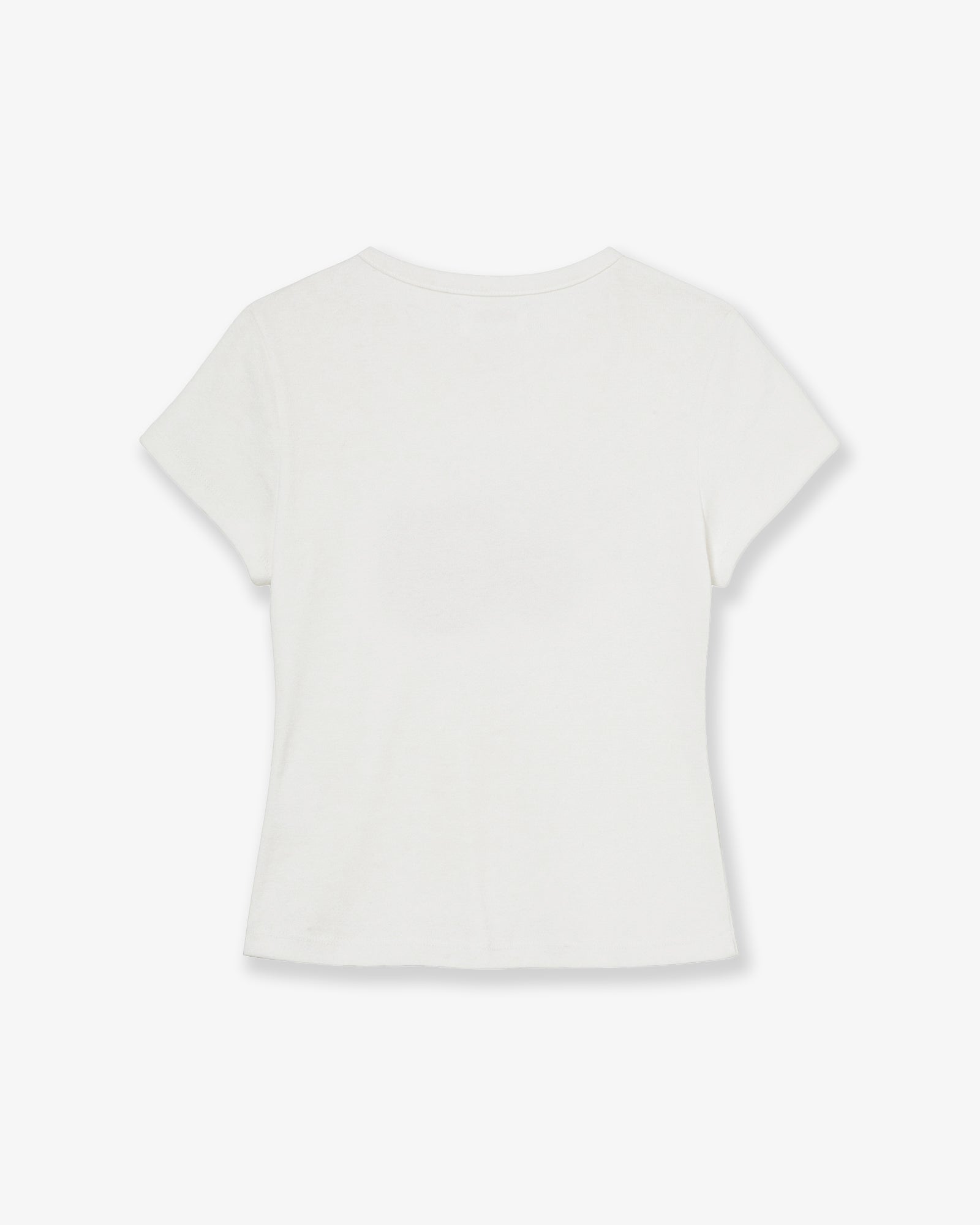 APPLIQUE FLOWER LOGO TEE [WHITE]