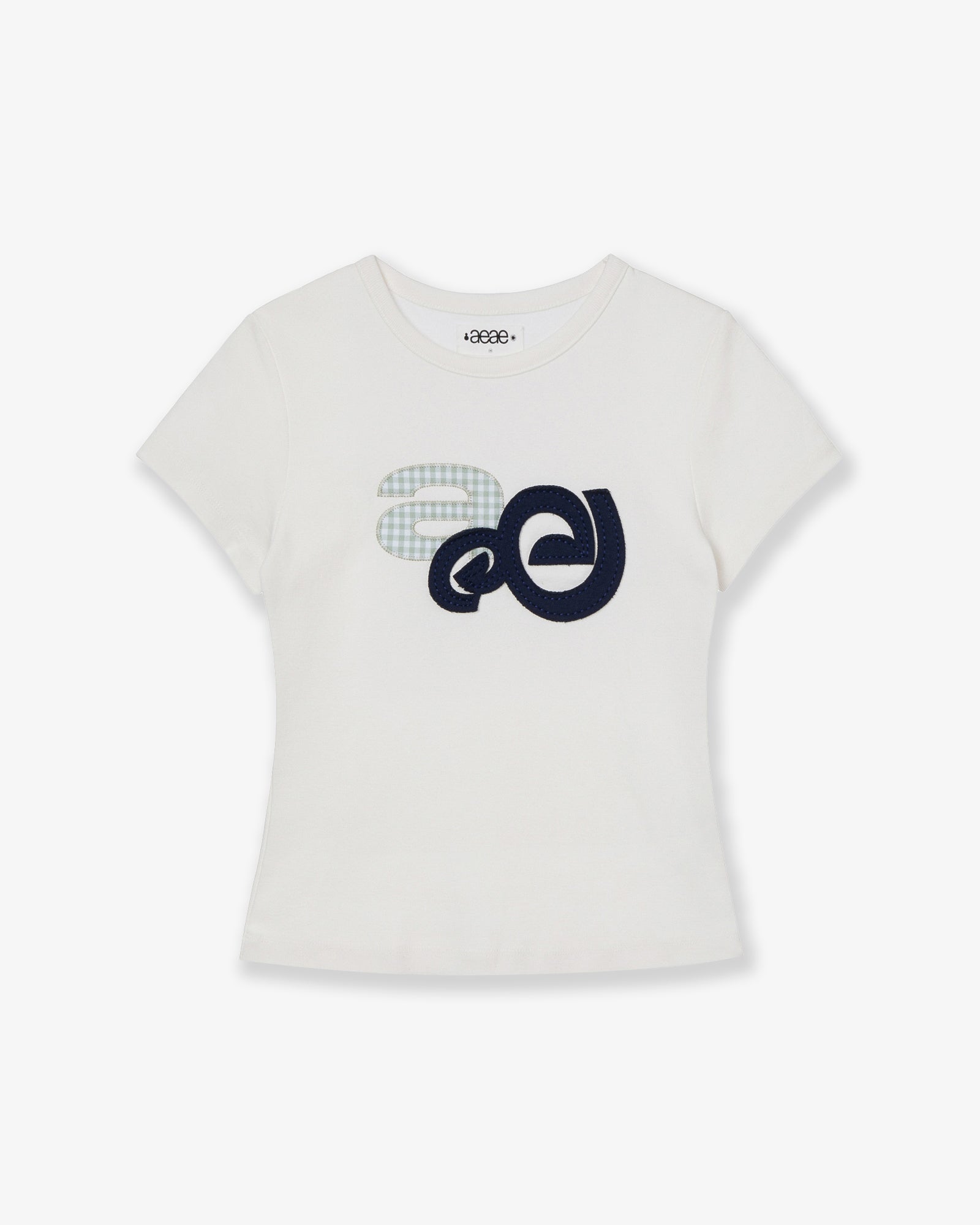 [AEAE]APPLIQUE LOGO TEE【WHITE】(アップリケロゴTシャツ) APPLIQUE LOGO TEE [WHITE] – aeae JAPAN