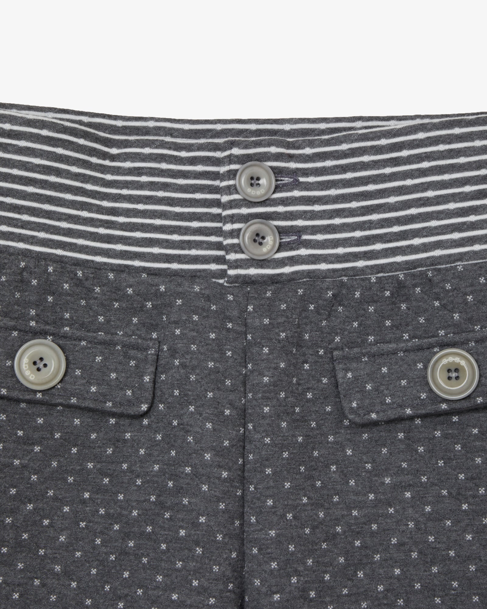 BIG BUTTON MINI SHORTS [CHARCOAL]