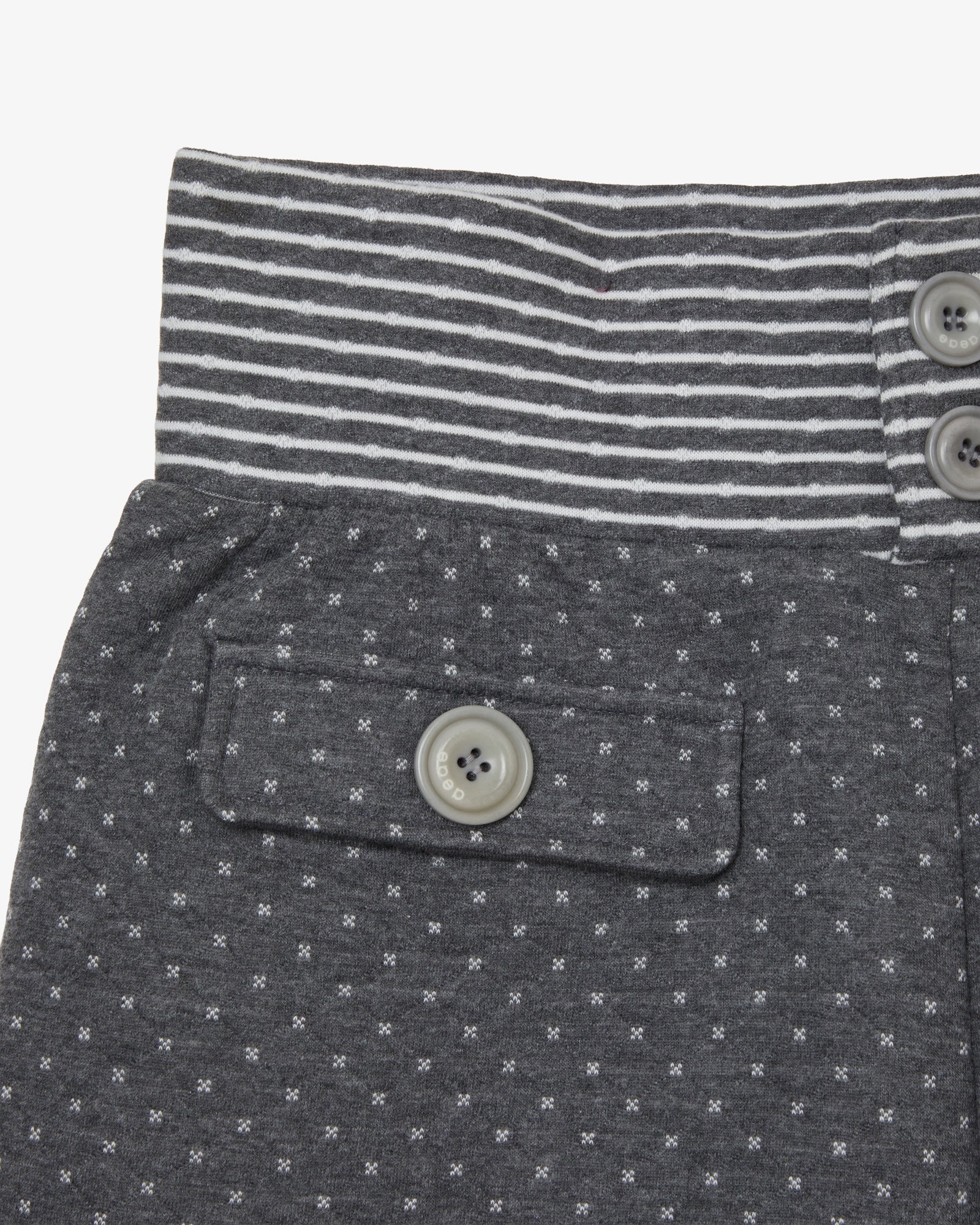 BIG BUTTON MINI SHORTS [CHARCOAL]