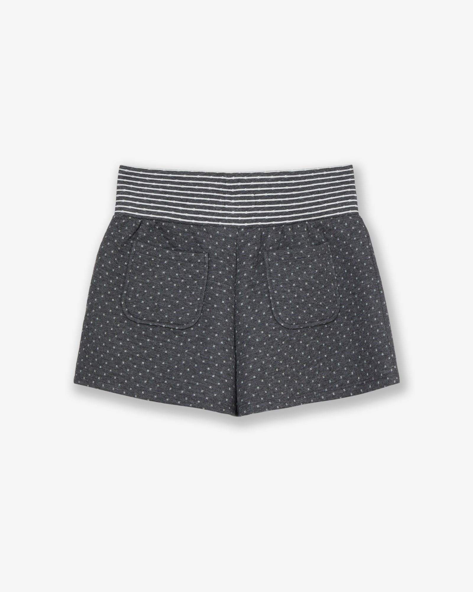 BIG BUTTON MINI SHORTS [CHARCOAL]