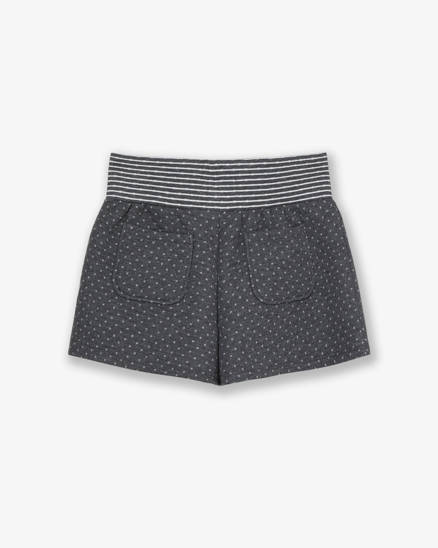 BIG BUTTON MINI SHORTS [CHARCOAL]